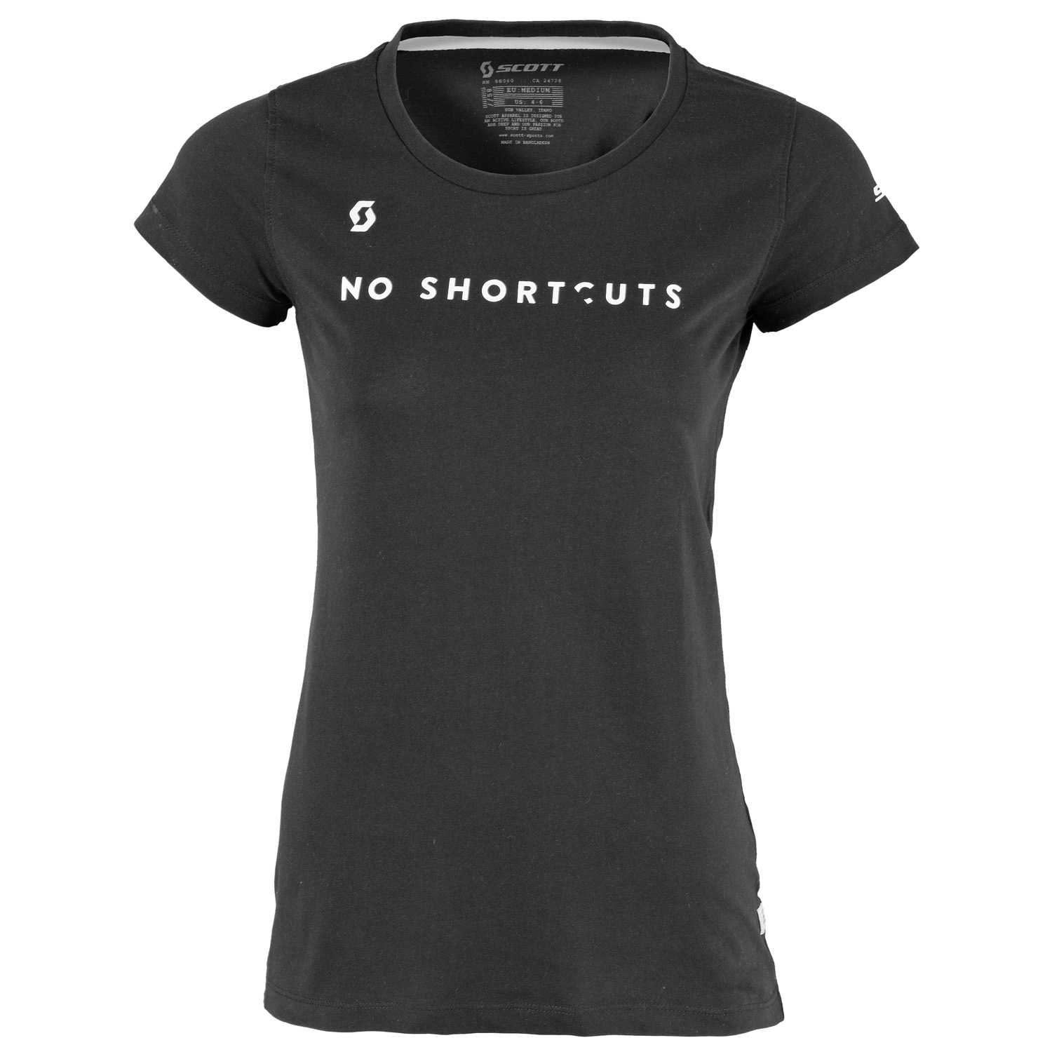 Scott Girls T-Shirt 10 No Shortcuts Black