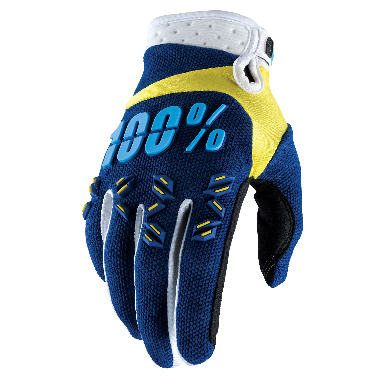 100% Gloves Airmatic Navy/Yellow