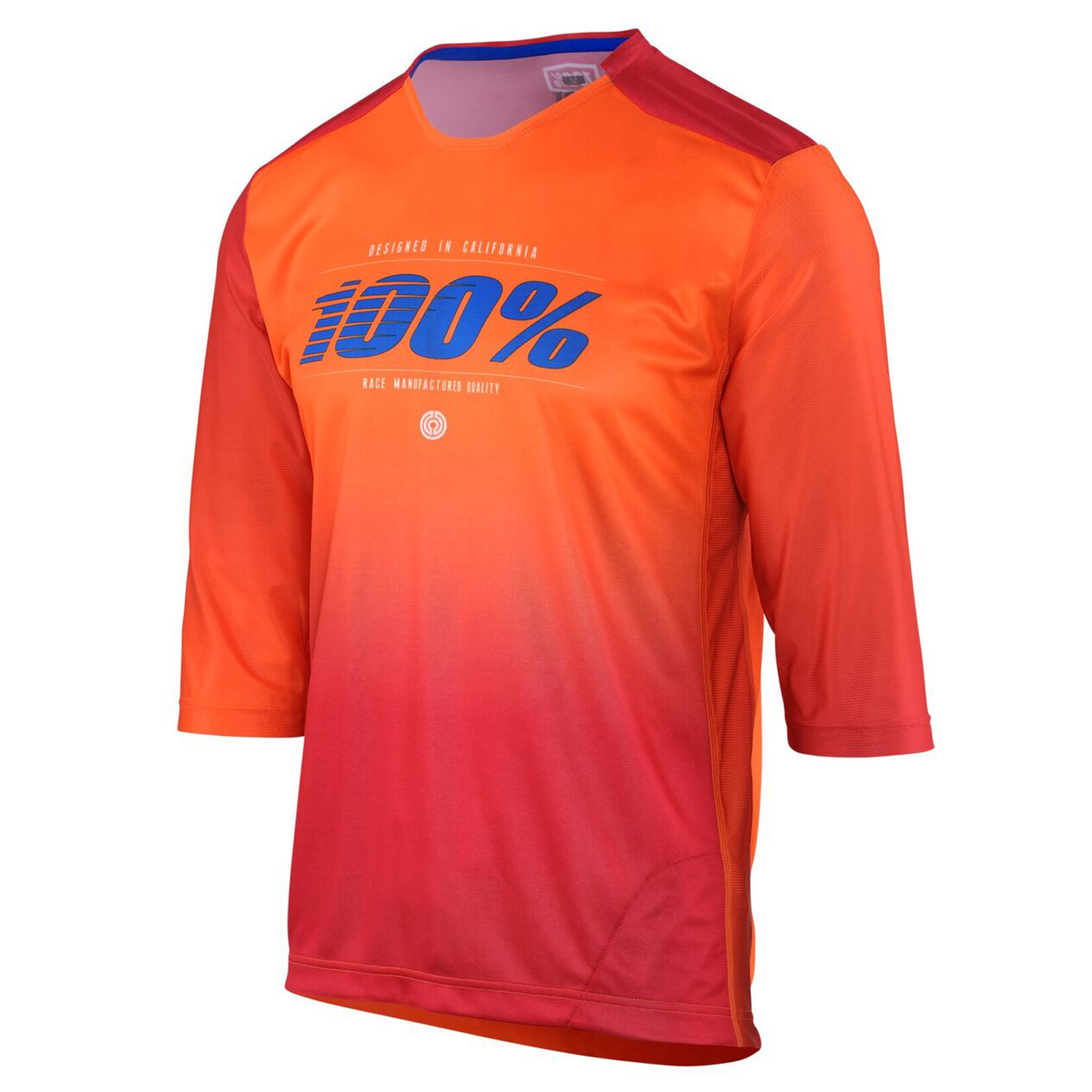 100% 3/4 Sleeve All Mountain Jersey Airmatic Blaze Orange