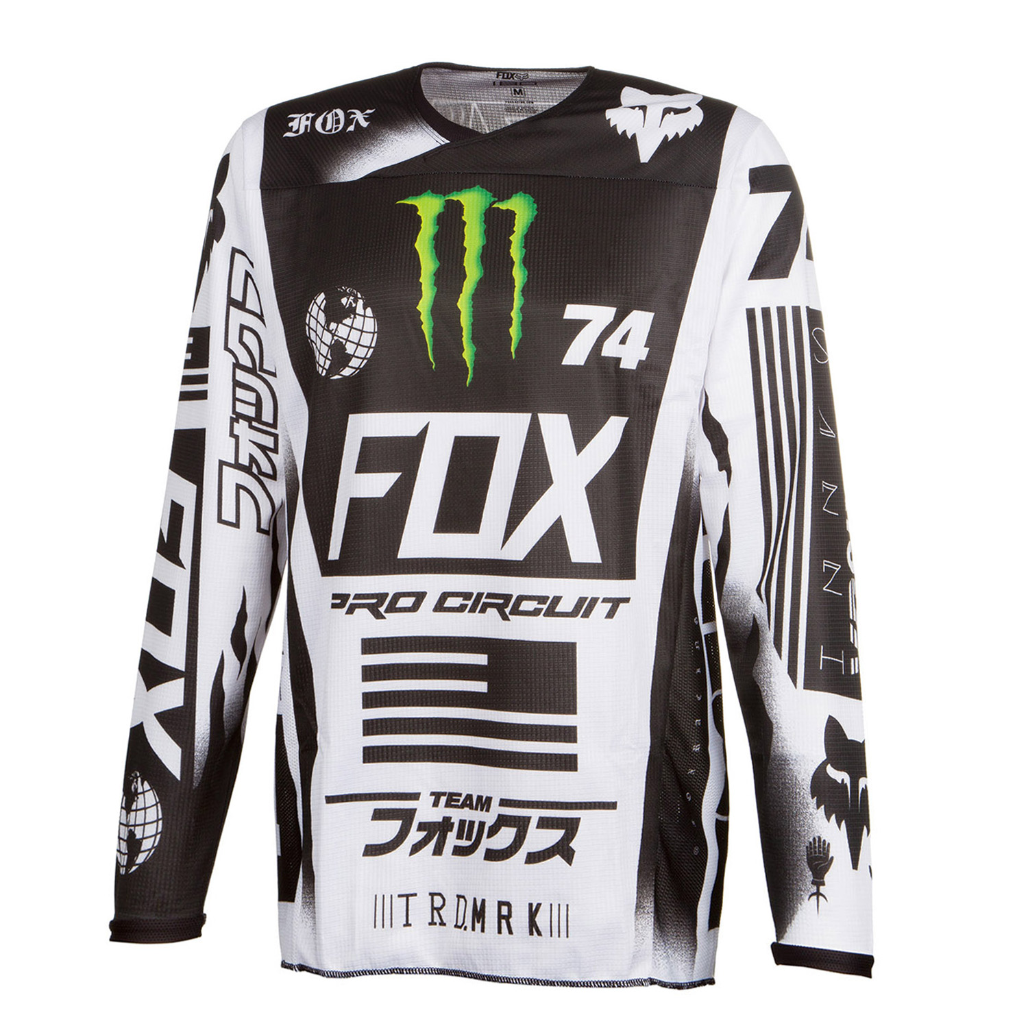 Fox Maglia MX 180 Monster/Pro Circuit White/Black/Green - Limited Edition