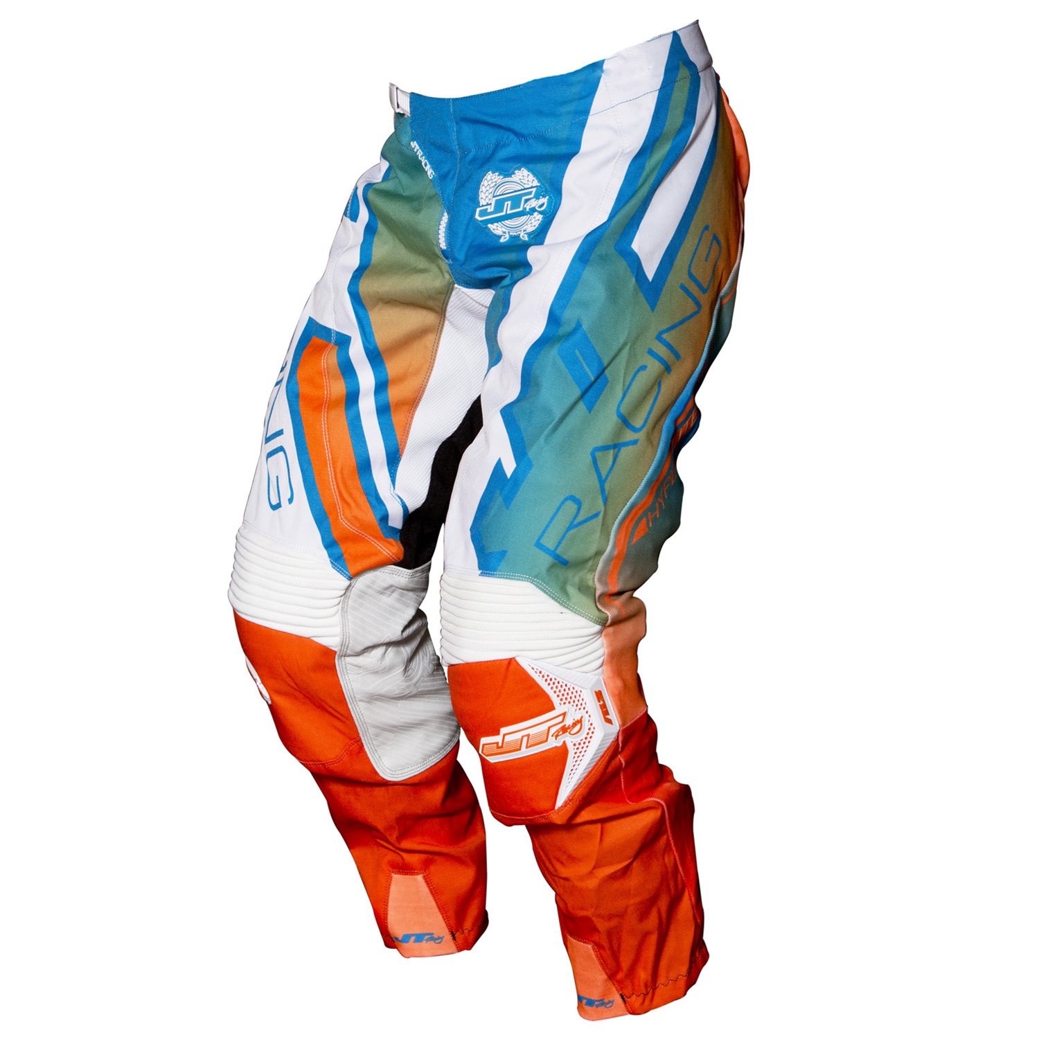 JT Racing USA Cross Pants HyperLite Revert Cyan/Flo Orange/White