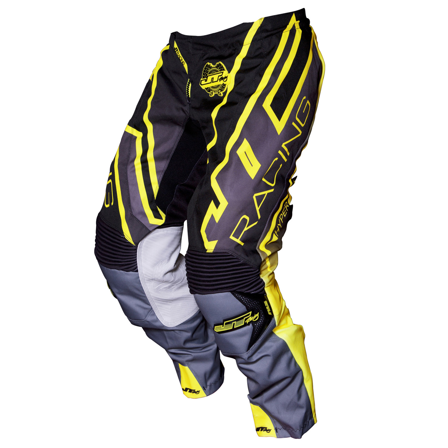 JT Racing USA Pantalon MX HyperLite Revert Gris/Noir/Neon Jaune