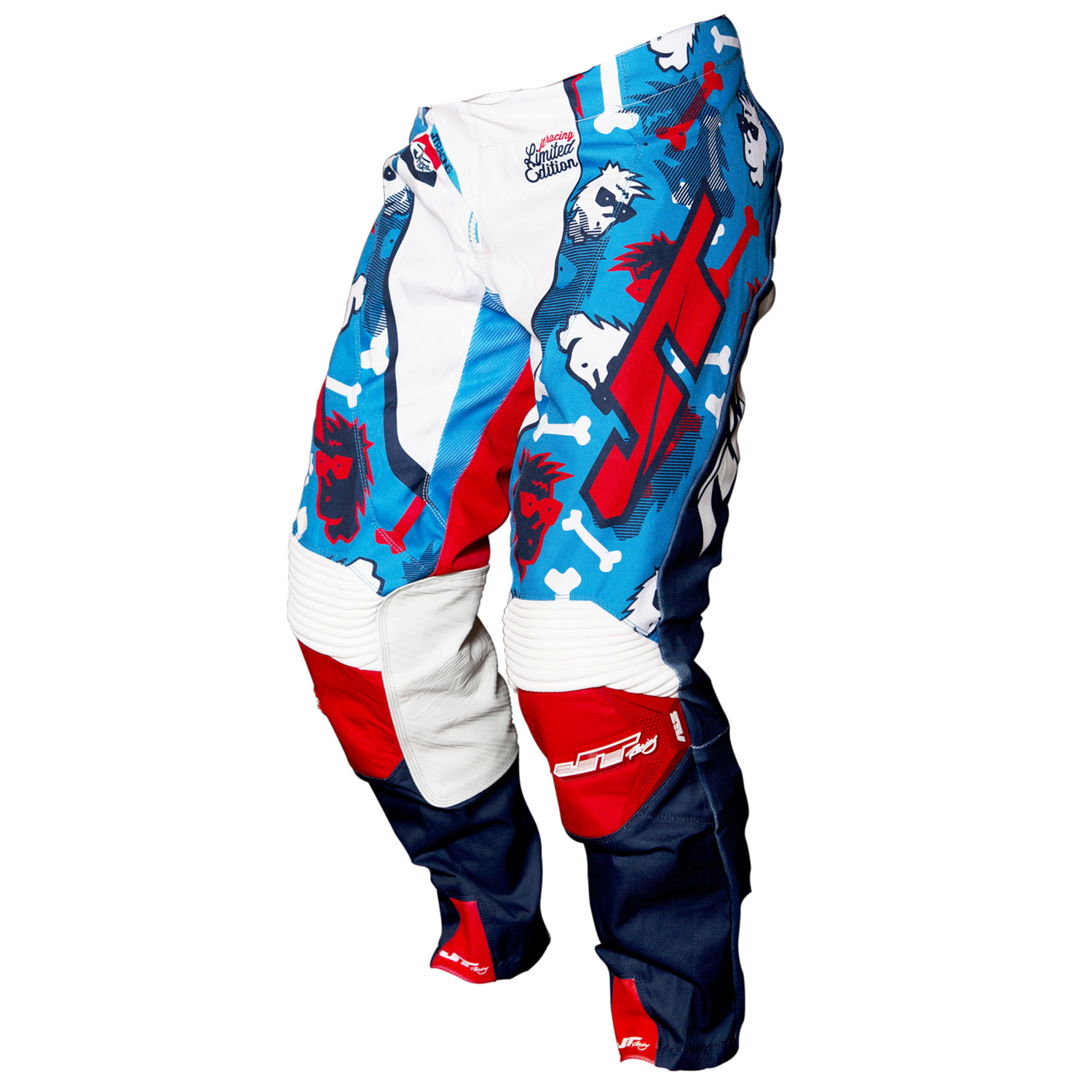 JT Racing USA Cross Pants HyperLite Bad Bones Red/White/Blue
