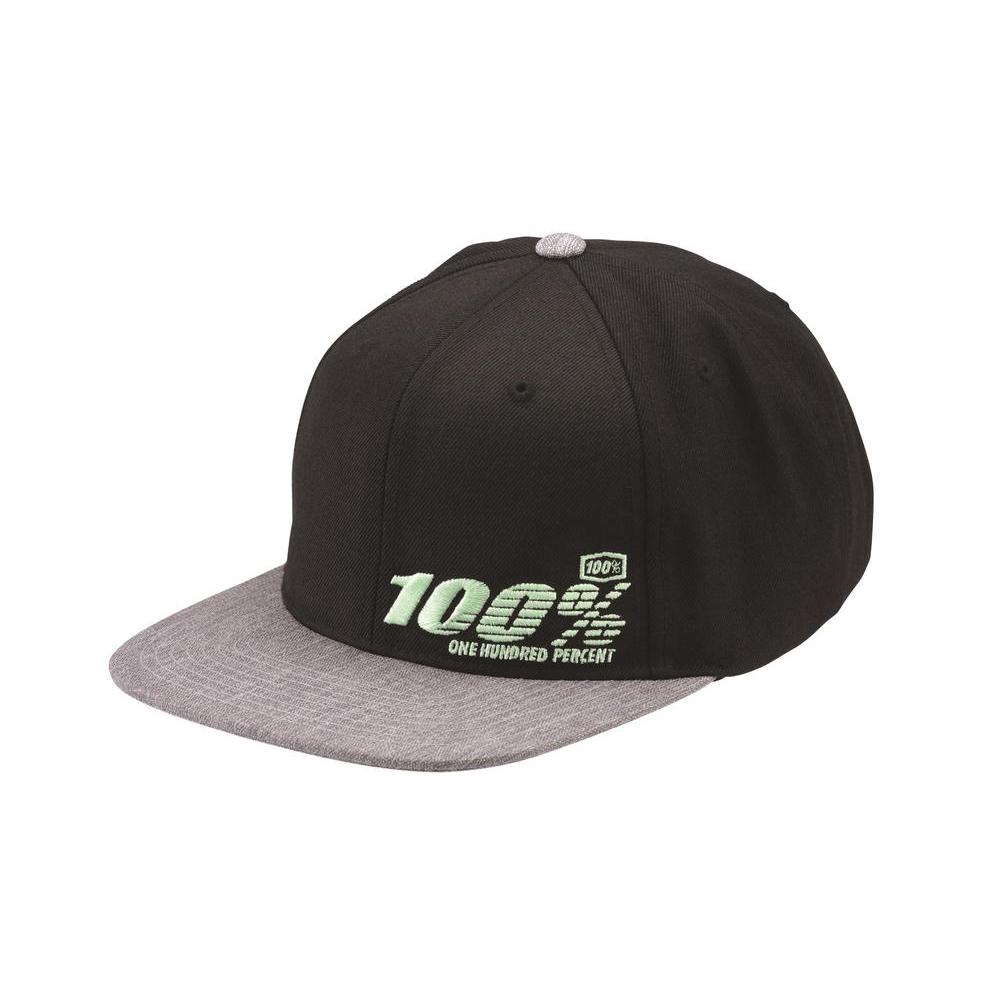 100% Casquette Snap Back Camber Black