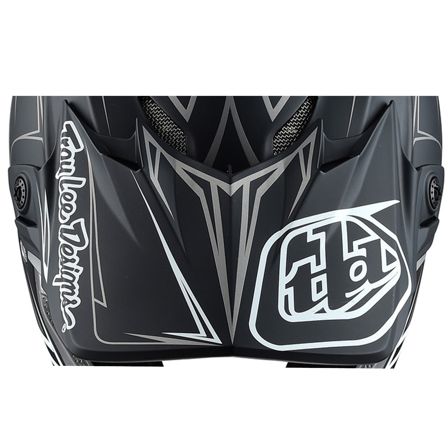 Troy Lee Designs Helmet Visor SE4 Composite Pinstripe - Black/Silver