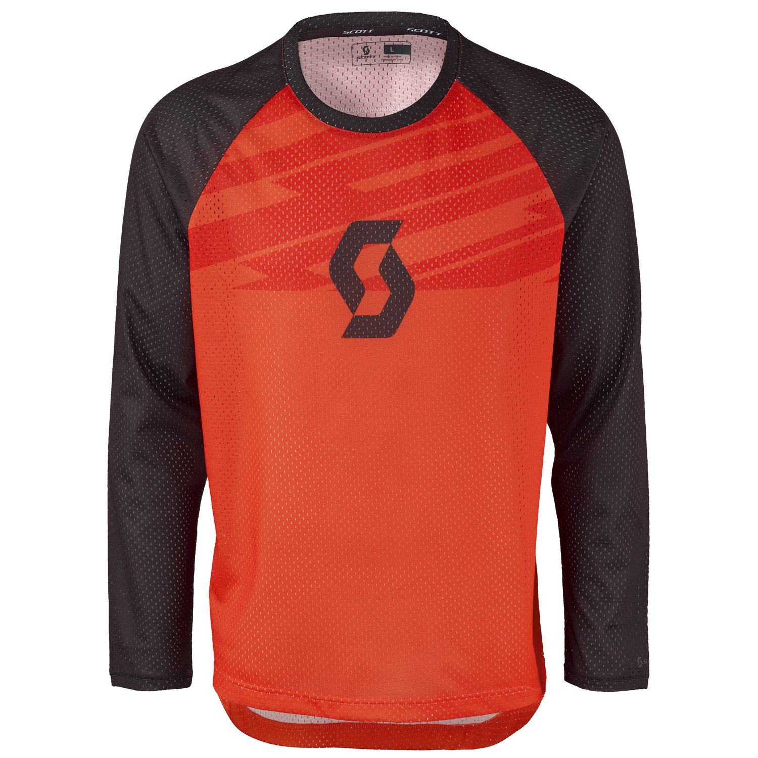 Scott Maillot VTT Manches Longues Trail DH Tangerine Orange/Fiery Red