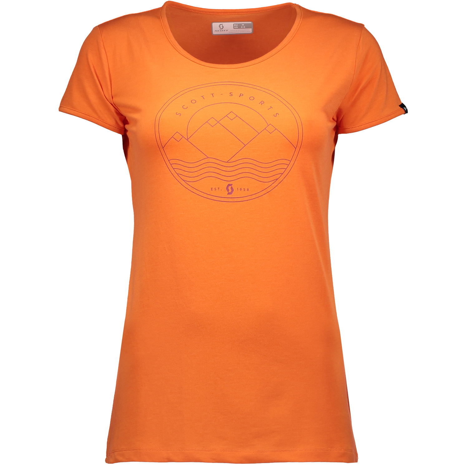 Scott Donna T-Shirt Tech Manica Corta Trail MTN Dri 60 Carrot Orange