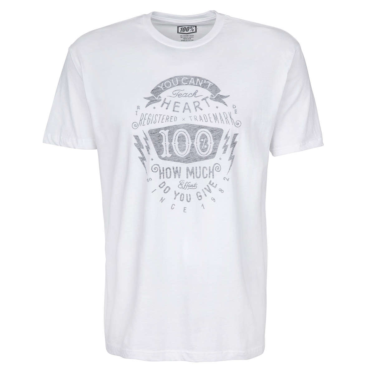 100% T-Shirt Fullface Blanc