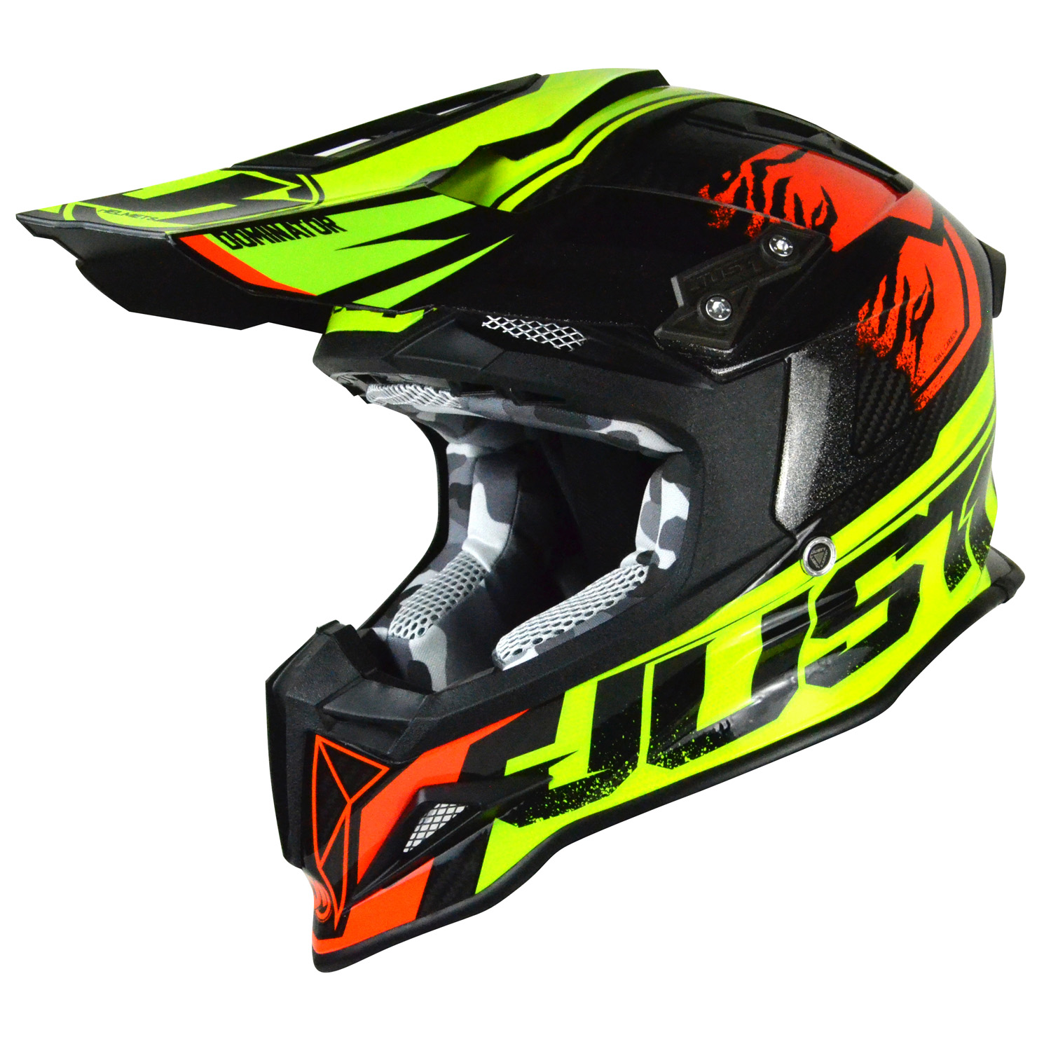 Just1 Helm J12 Dominator Neon Lime/Rot