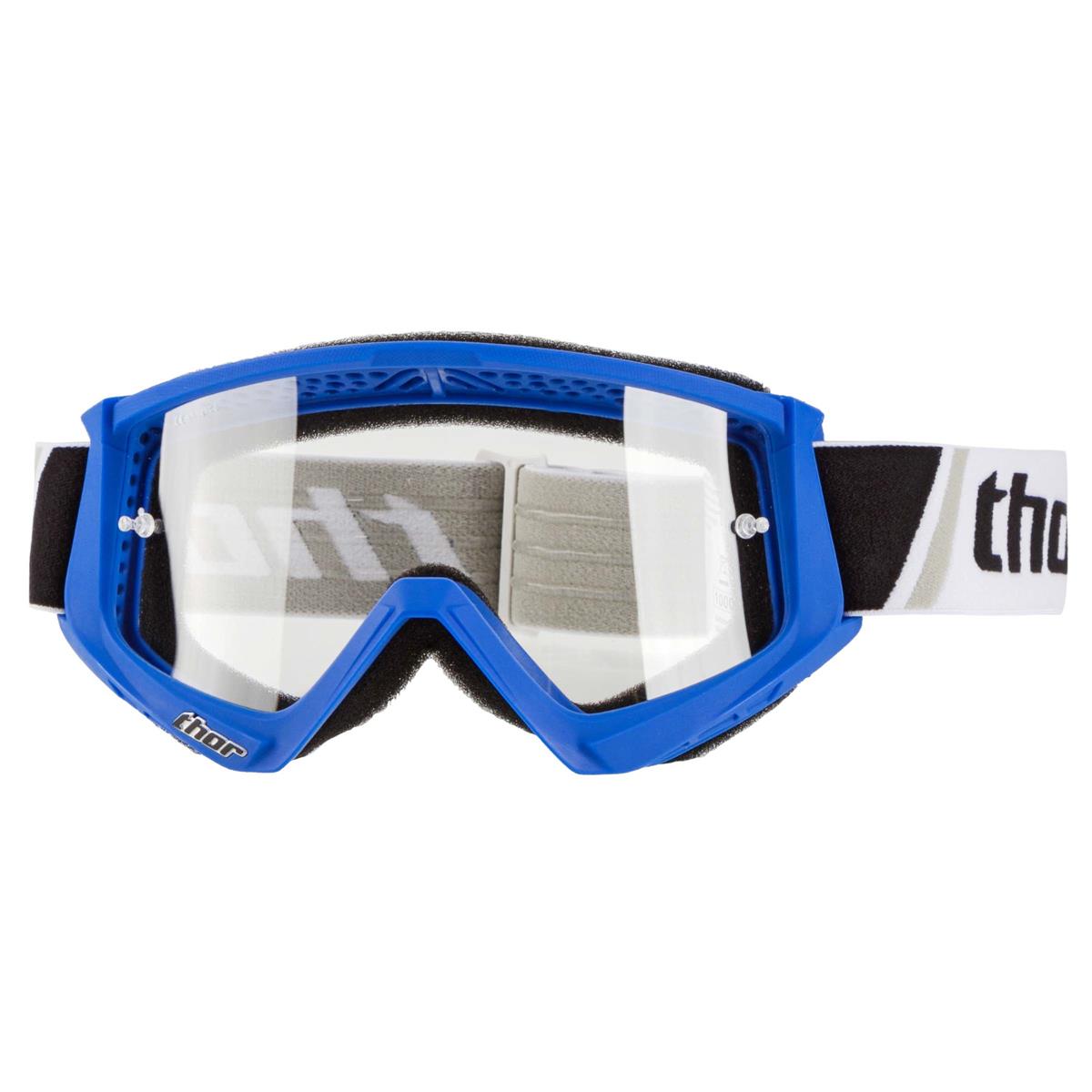 Thor Crossbrille Combat Blau/Weiß Anti-Fog