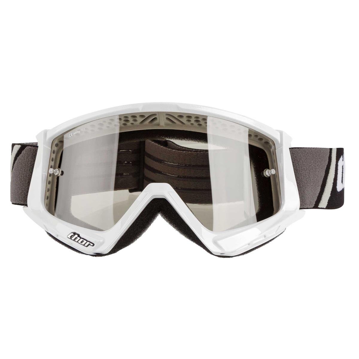 Thor MX Goggle Combat - Sand White/Black - Lens Brown Anti-Fog