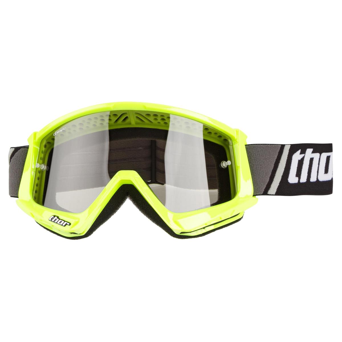 Thor MX Goggle Combat - Sand Flo Green/Black - Lens Brown Anti-Fog