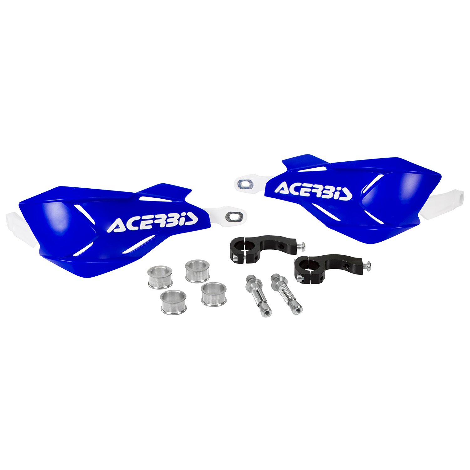 Acerbis Protège Mains X-Factory Bleu/Blanc, Kit de Montage inclus