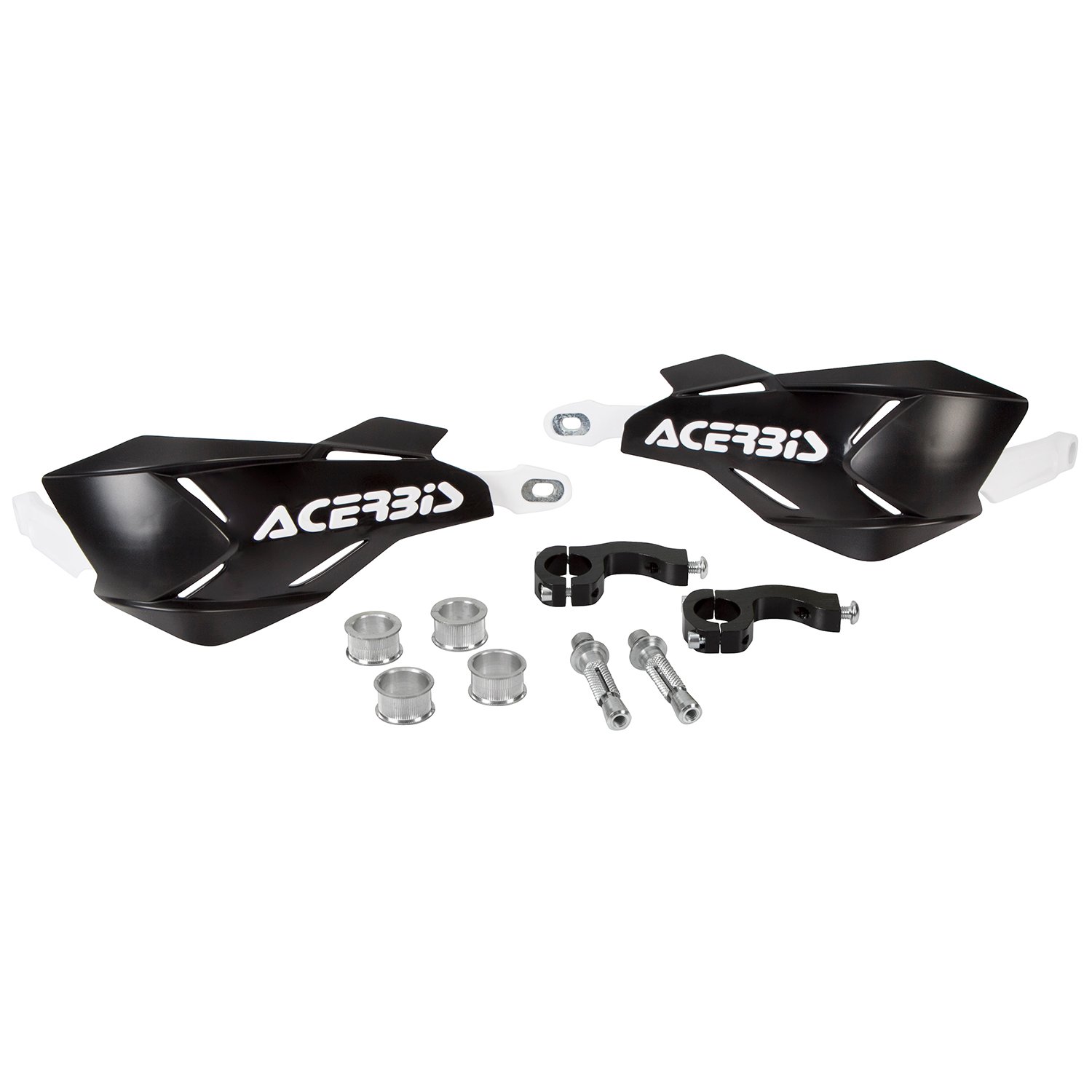 Acerbis Protège Mains X-Factory Noir/Blanc, Kit de montage inclus