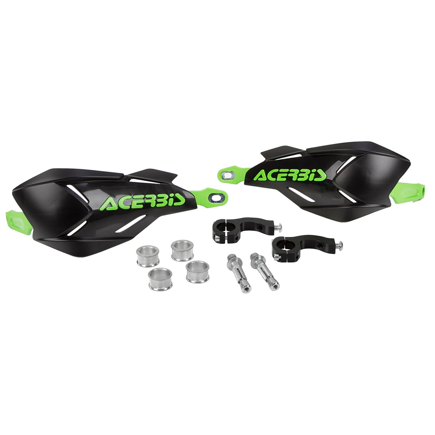 Acerbis Handguards X-Factory Black/Green, Incl. Mounting Kit