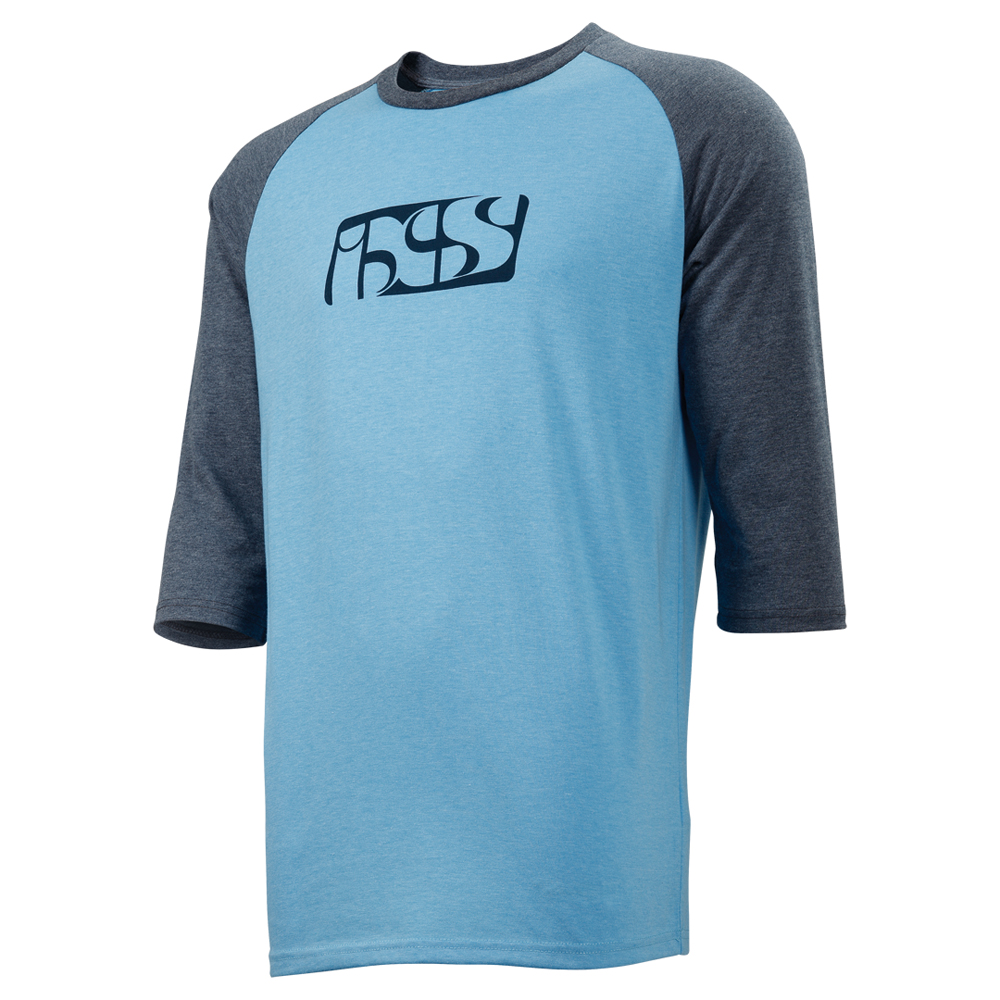 IXS T-Shirt Manches 3/4 Brand 6.1 Bleu clair/Night Bleu