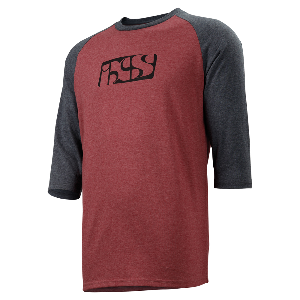 IXS T-Shirt Manica 3/4 Brand 6.1 Night Rosso/Nero