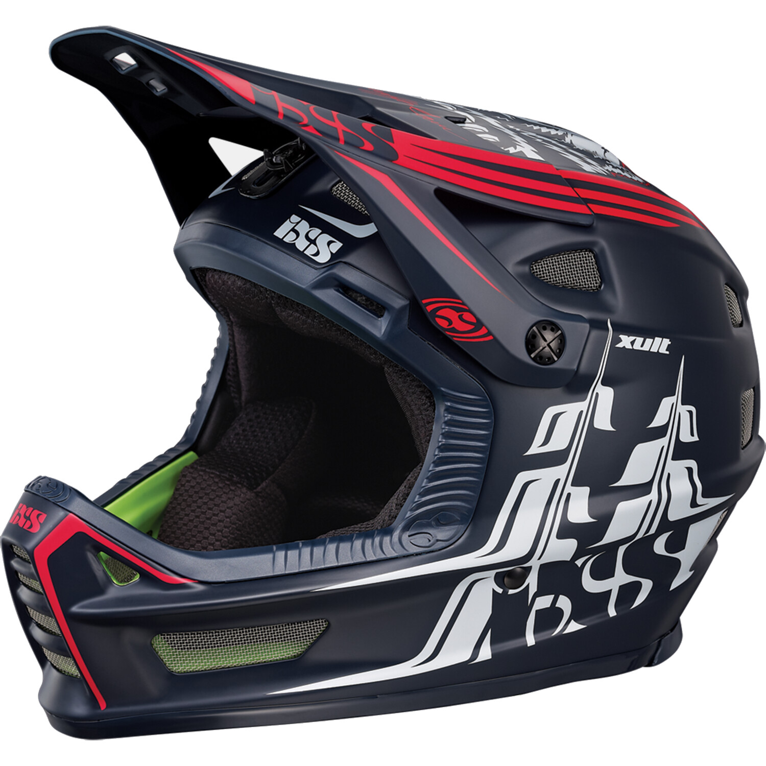 IXS Downhill-MTB Helm Xult Schwarz/Rot - Darren Berrecloth Edition