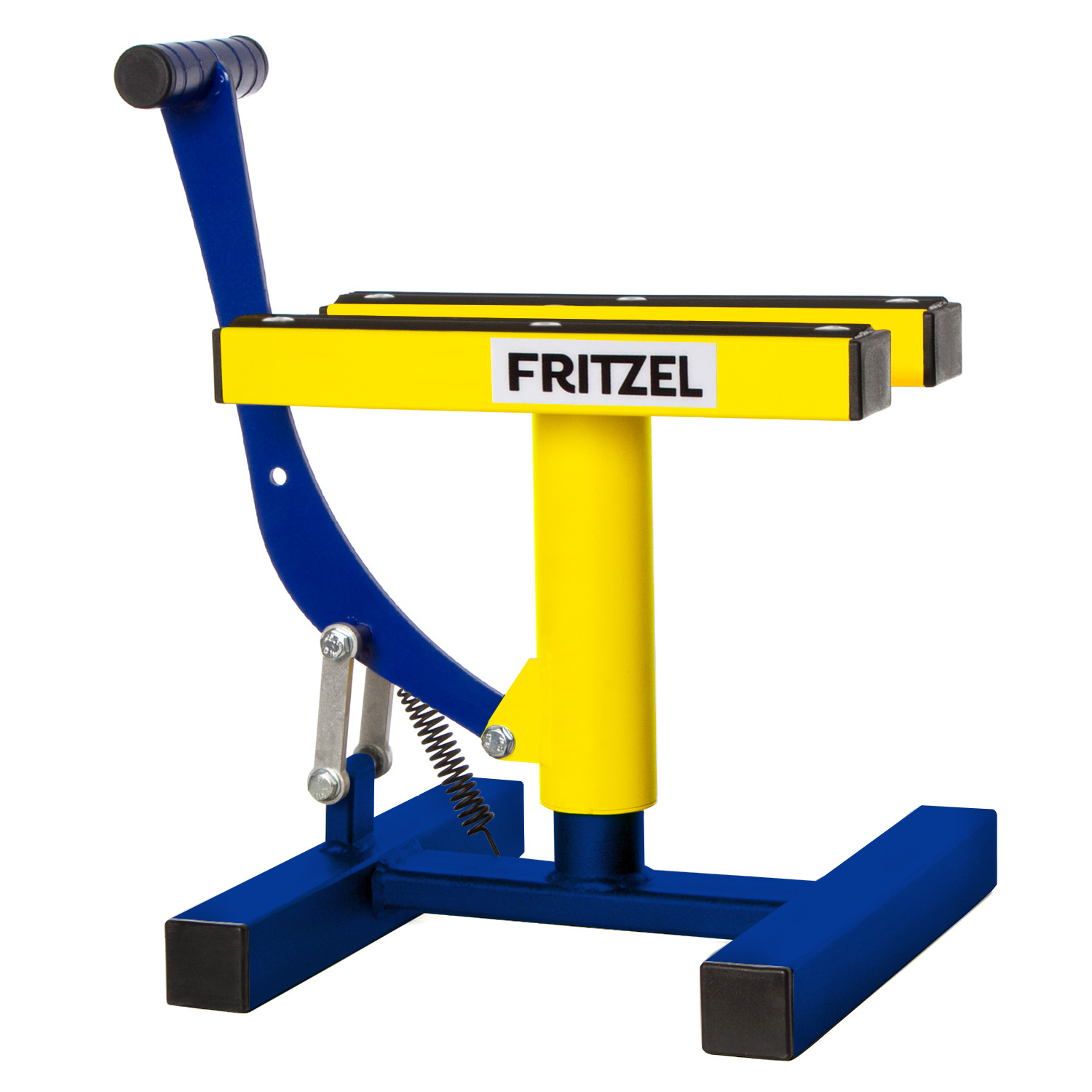 FRITZEL Motorcycle Lift Stand Kleiner Thron Motocross / 290-410 mm, Yellow/Blue