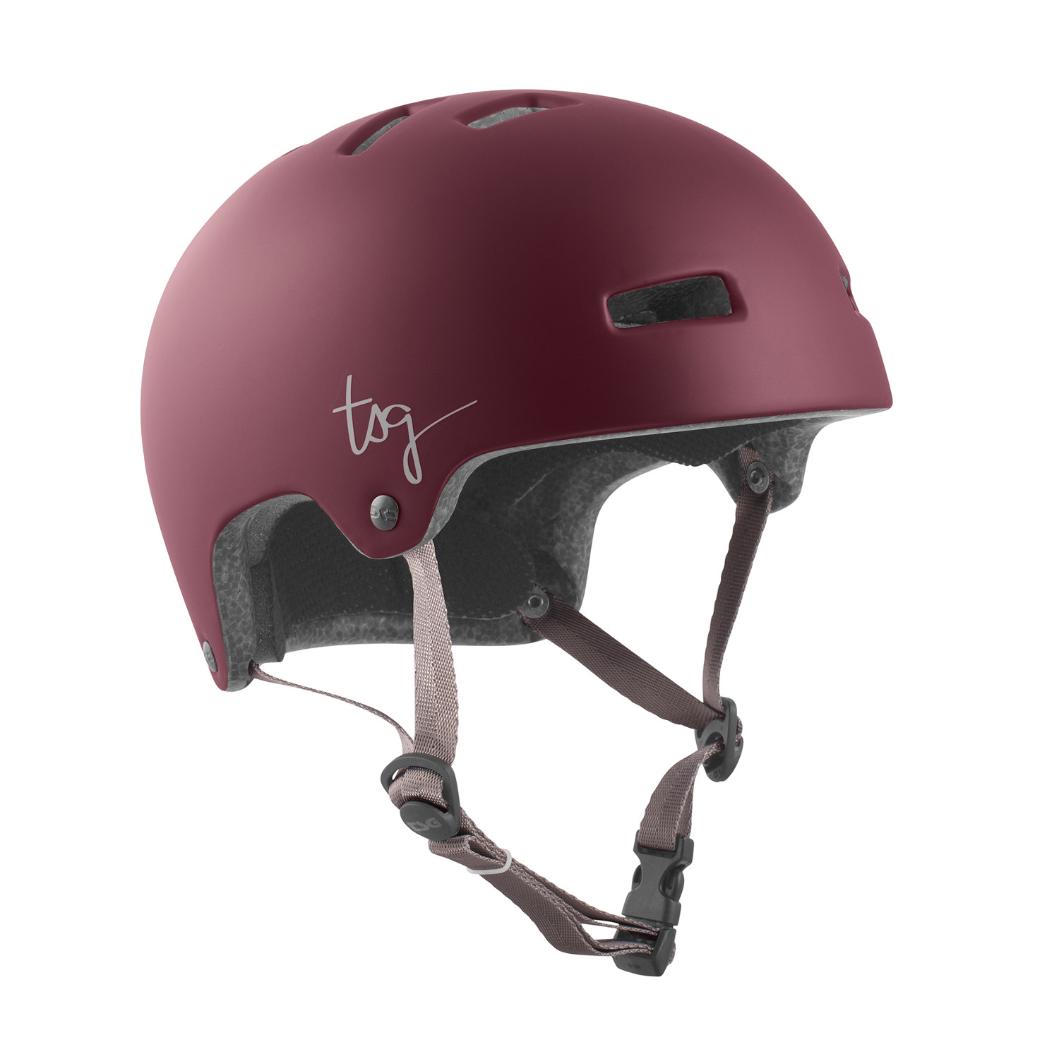 TSG Girls BMX/Dirt Helmet Ivy Solid Color - Satin Cabernet