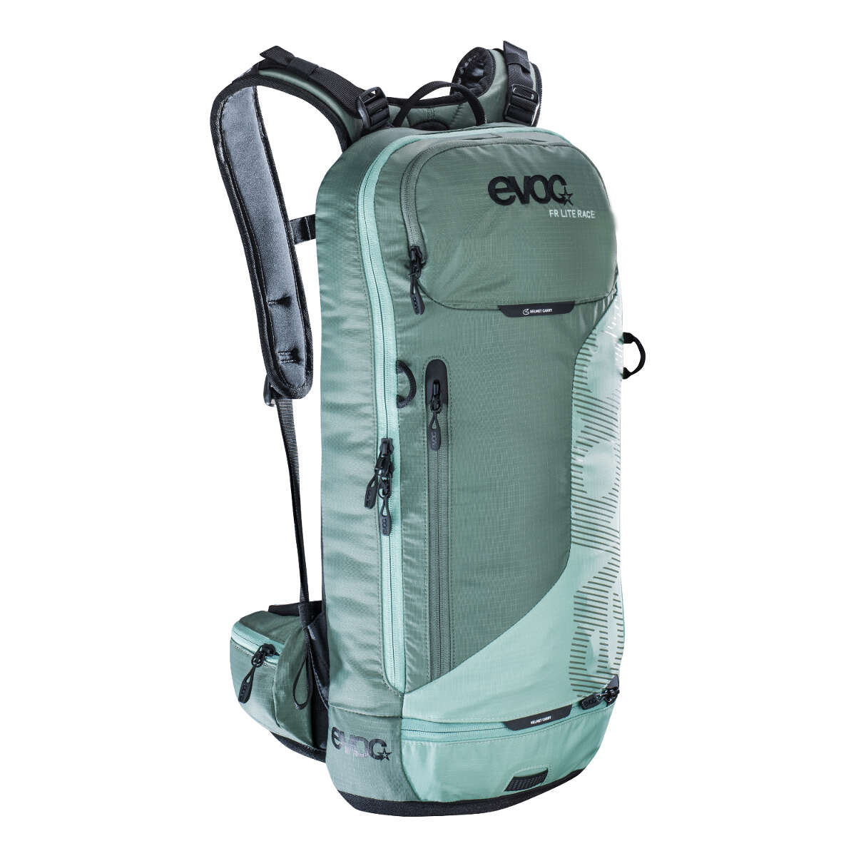 Evoc Protector Backpack with Hydration System Compartment FR Lite Race Olive-Light Petrol, 10 Liter