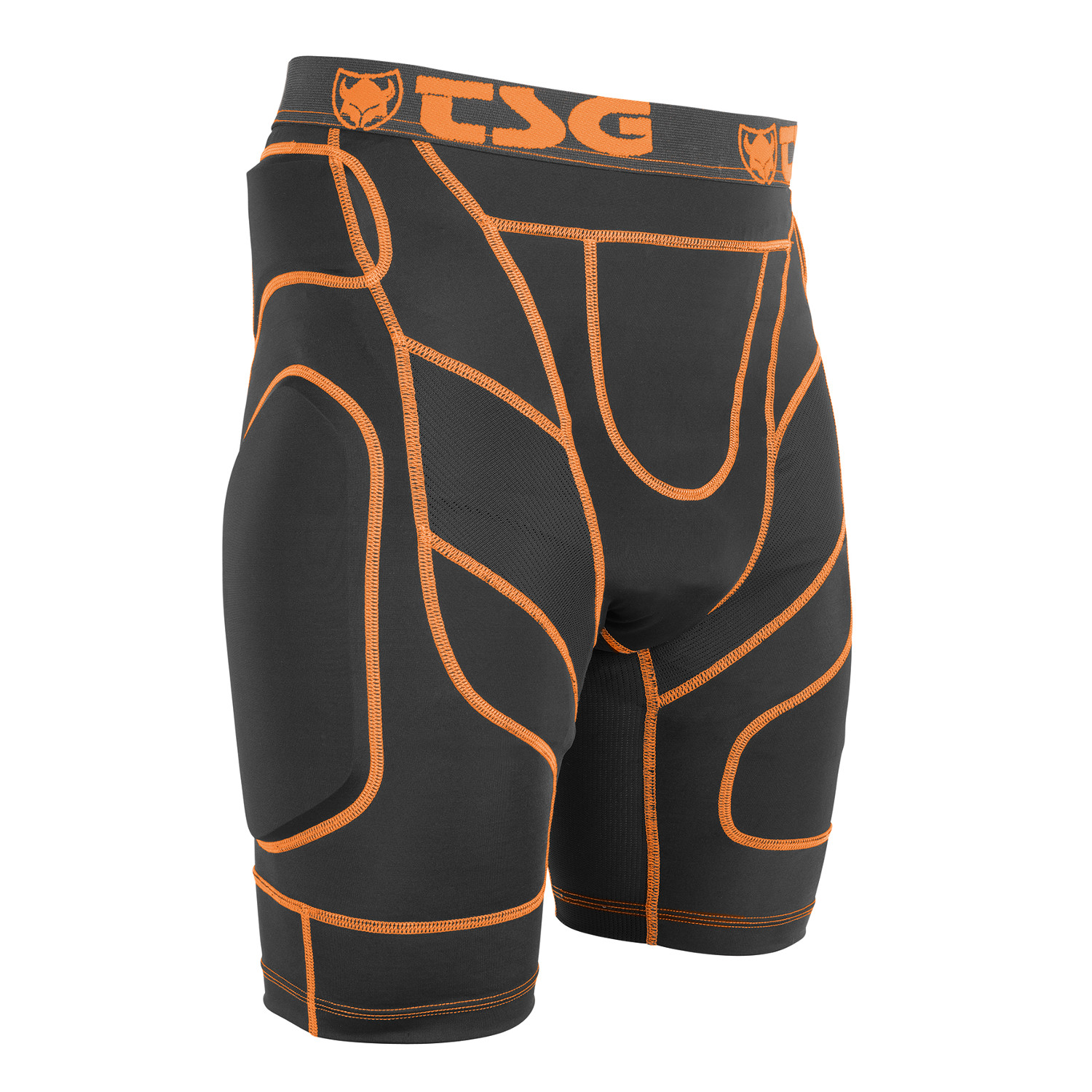 TSG Protektor-Shorts Crash D3O Schwarz/Orange