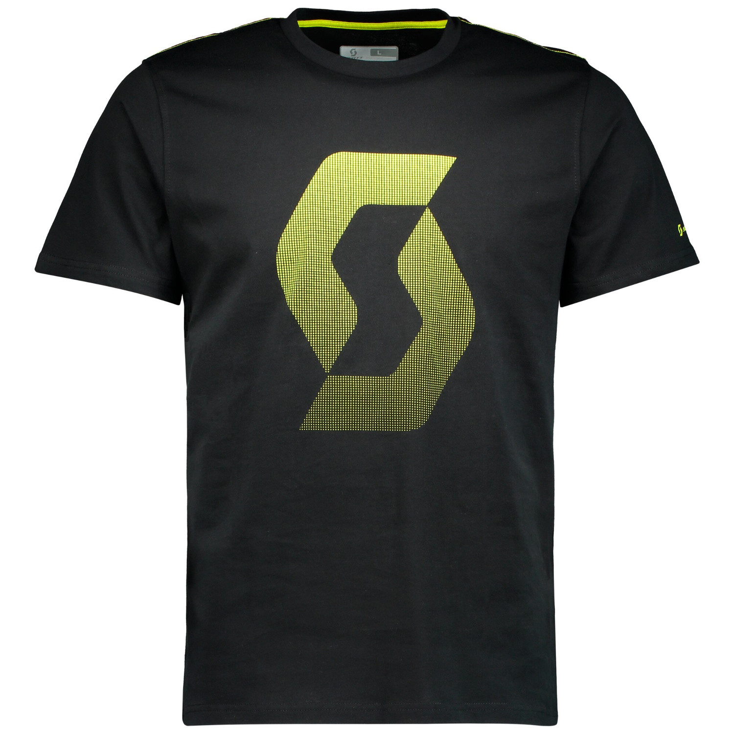 Scott T-Shirt Factory Team CO Icon Black/Sulphur Yellow