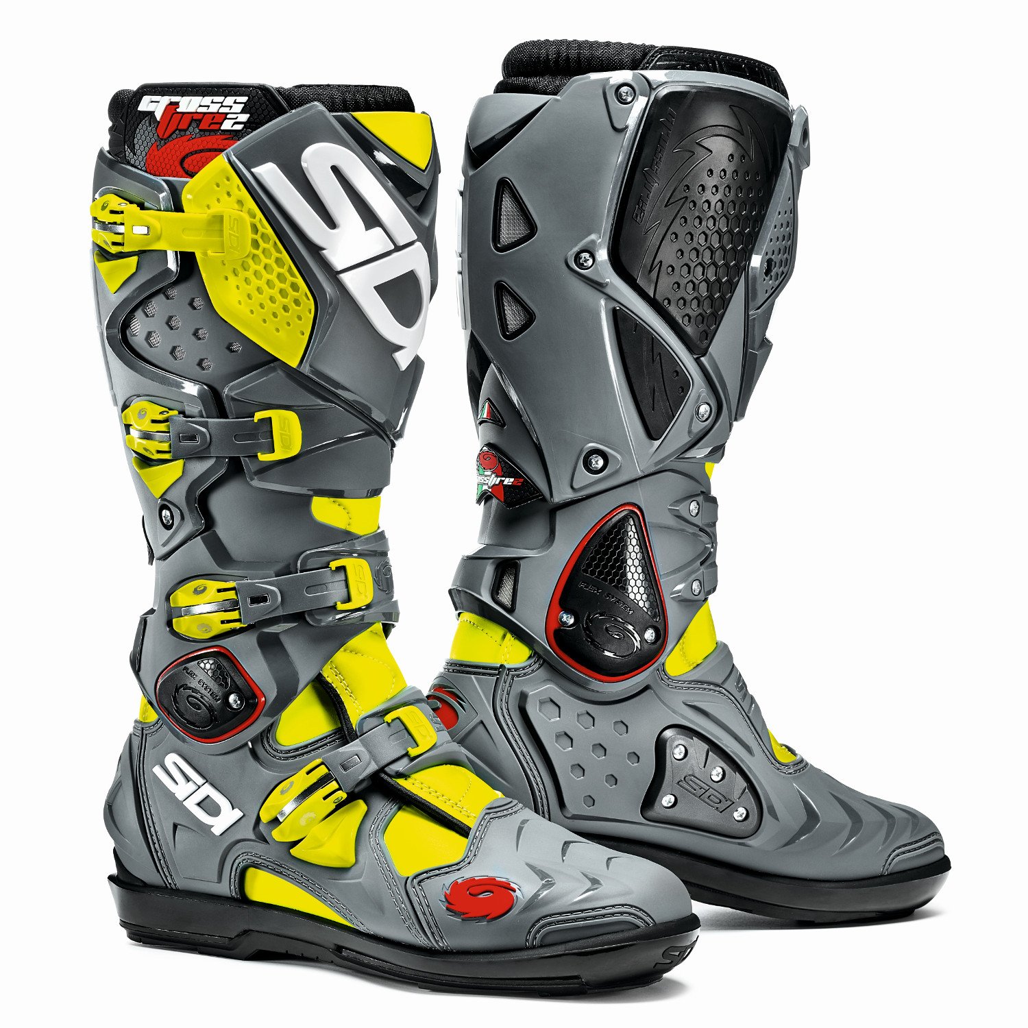 Sidi MX Boots Crossfire 2 SRS Yellow Fluo/Grey