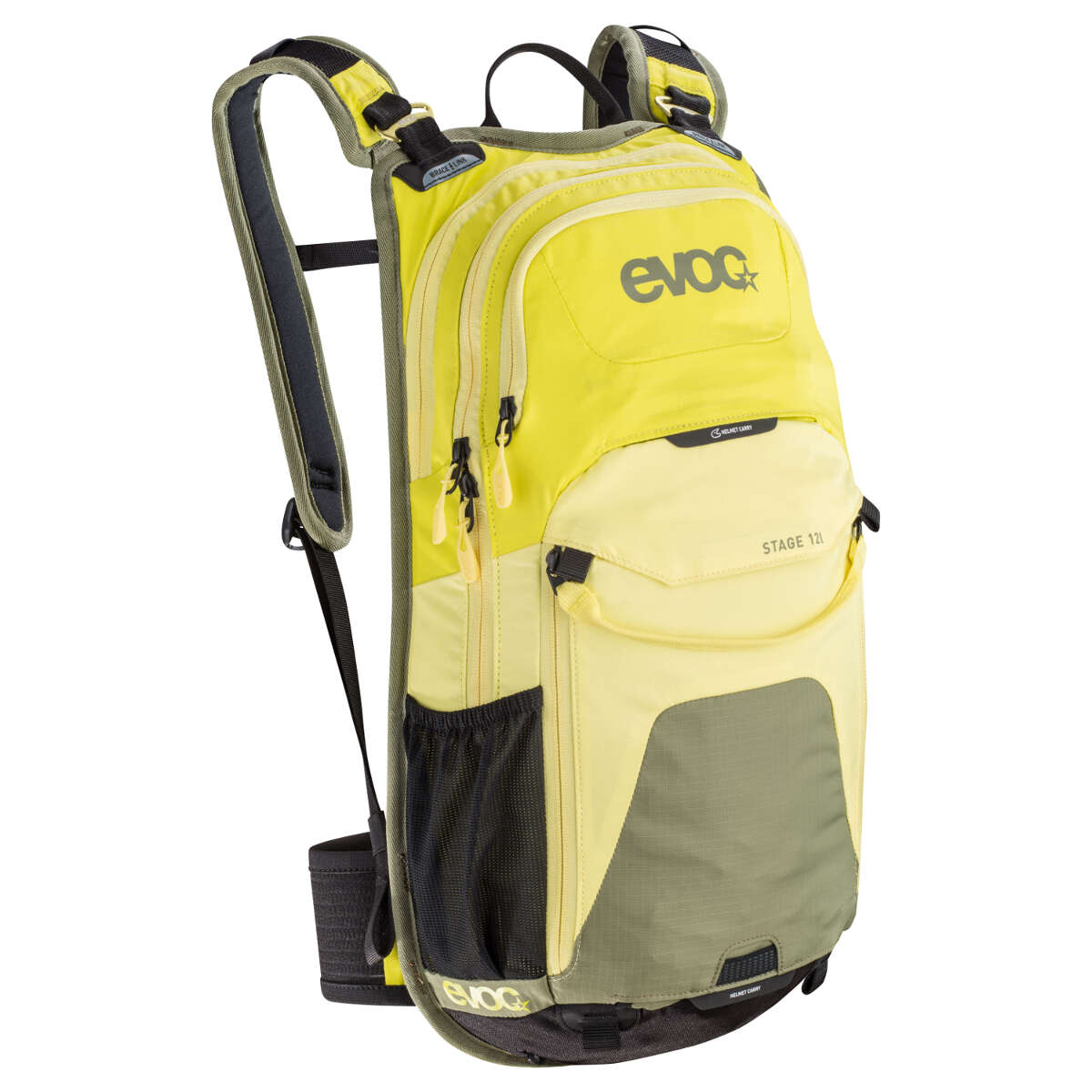 Evoc Backpack with Hydration System Compartment Stage Sulphur-Yellow-Olive, 12 Liter