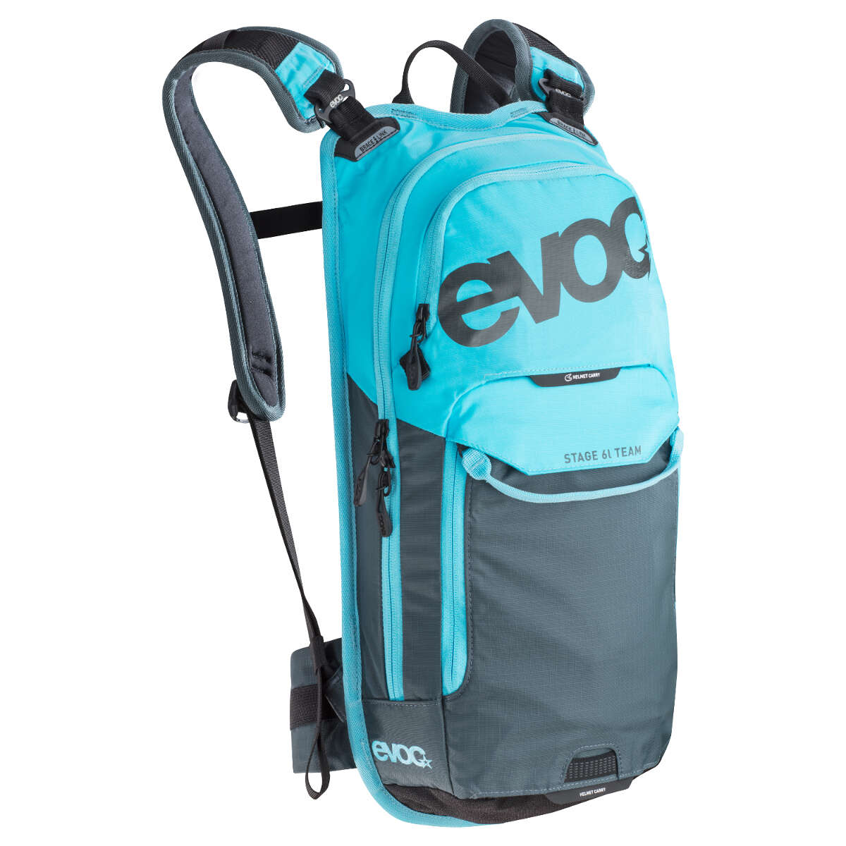 Evoc Backpack with Hydration System Compartment Stage Team Neon Blue-Slate, 6 Liter