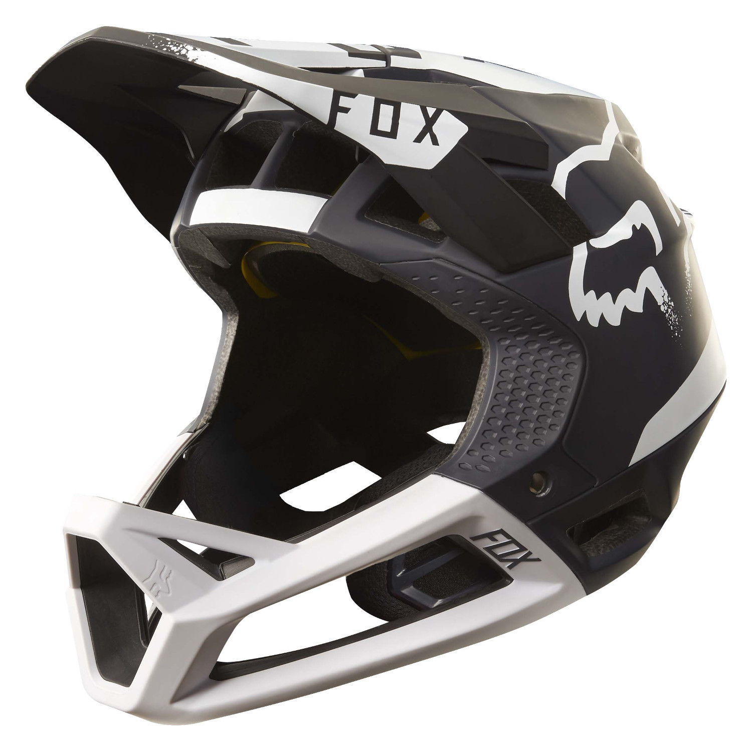 Fox Enduro-MTB Helm Proframe Moth - Schwarz/Weiß
