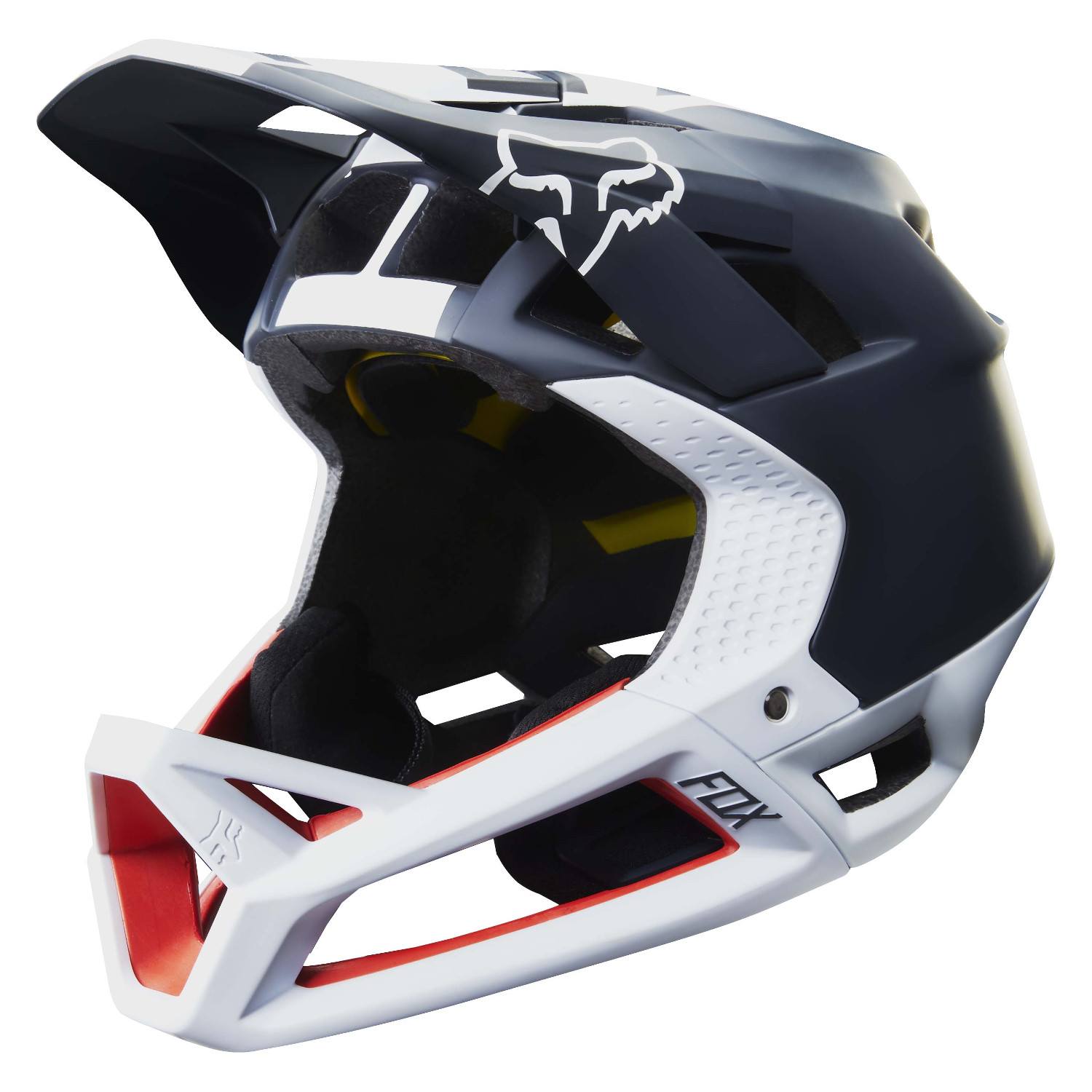 Fox Enduro-MTB Helm Proframe Libra - Schwarz/Weiß