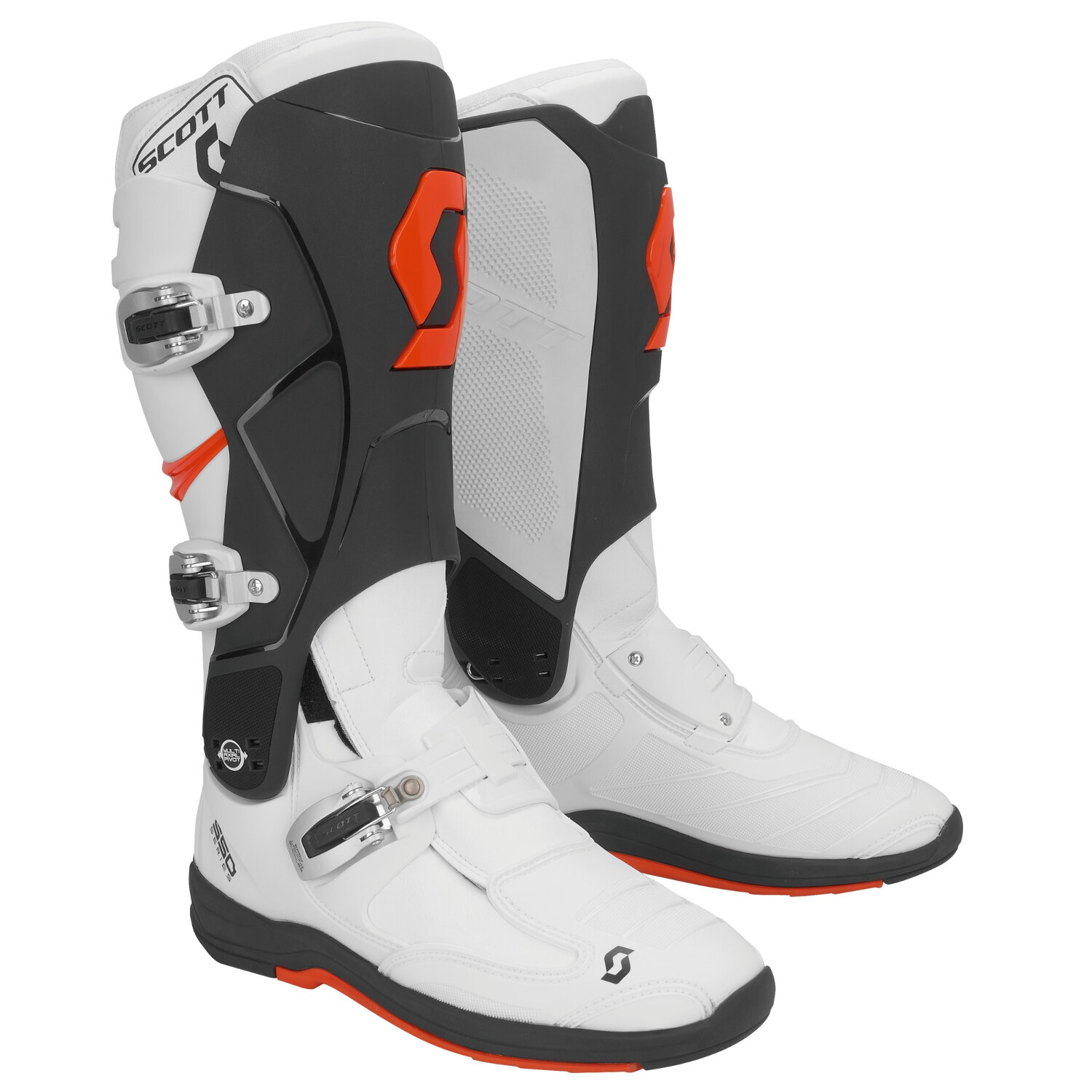 Scott MX Boots 550 White/Orange