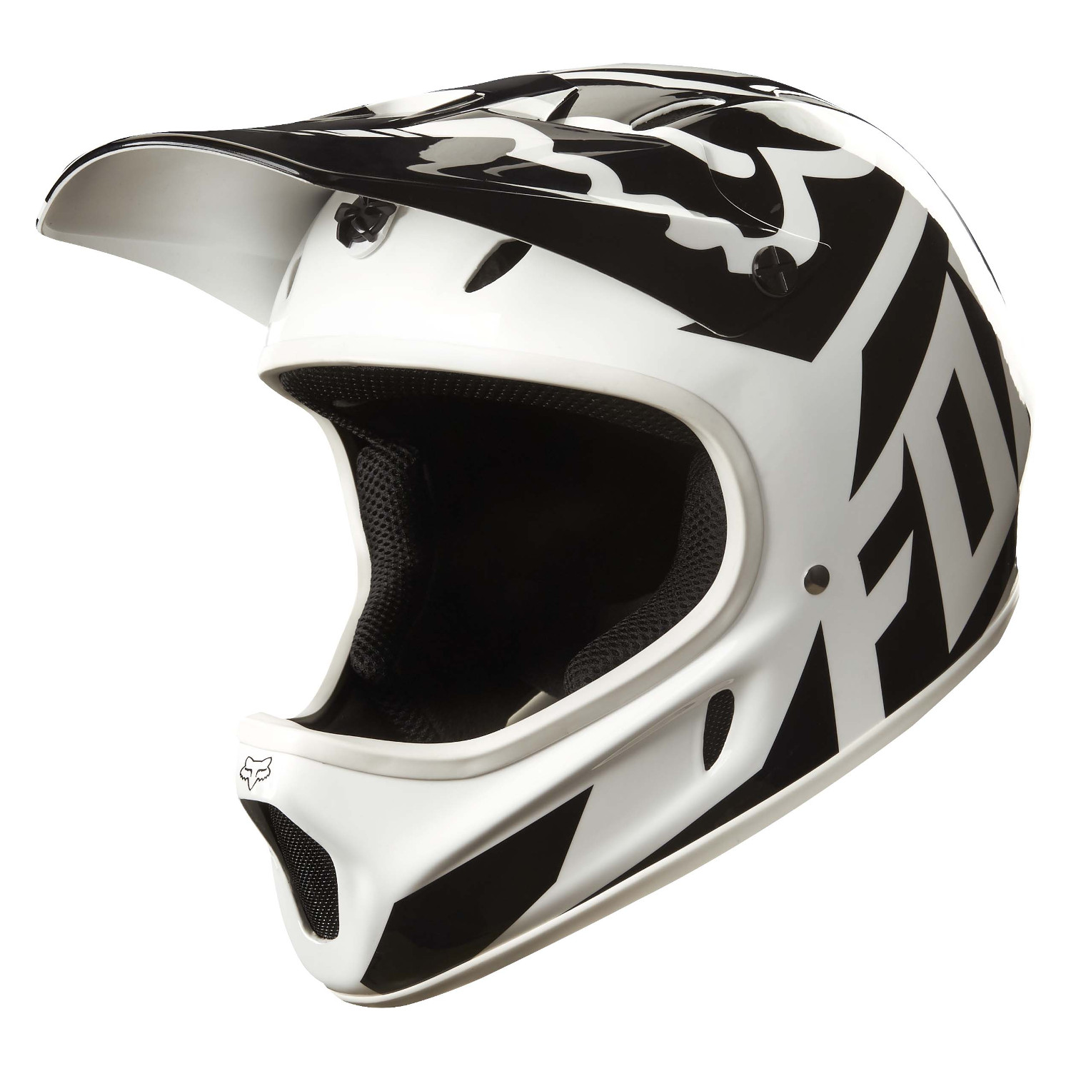 Fox Downhill MTB Helmet Rampage Race - White/Black