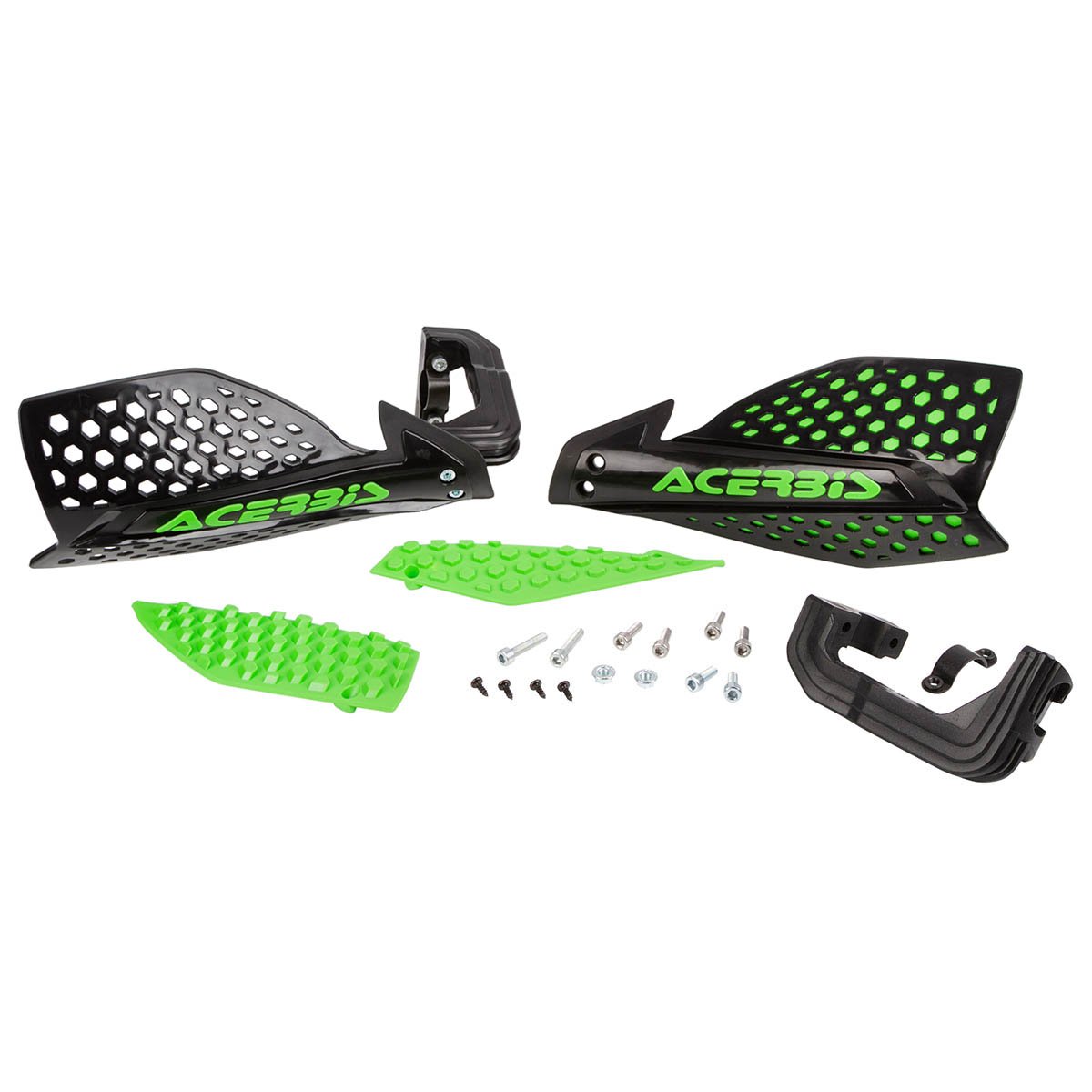Acerbis Handguards X-Ultimate Black/Green, Incl. Mounting Kit