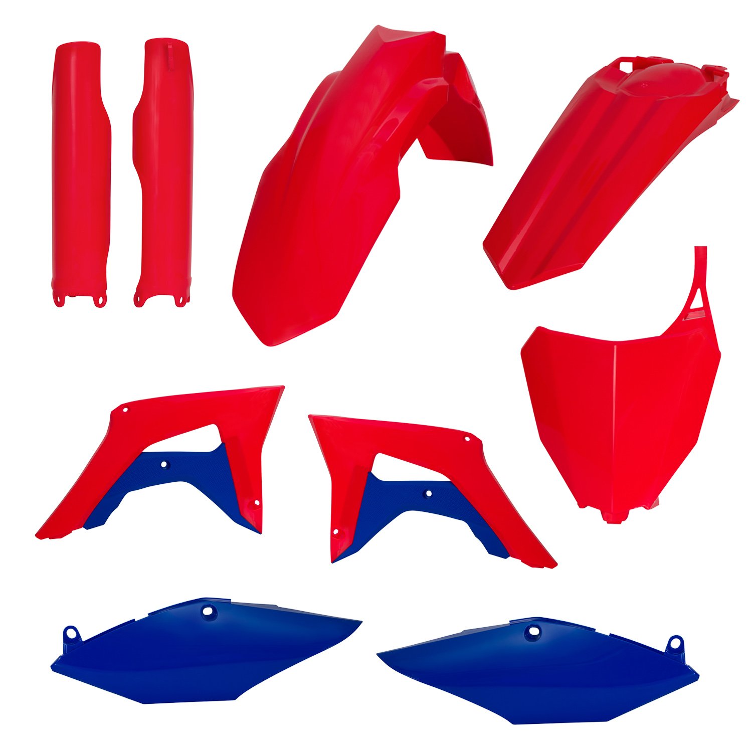 Acerbis Plastik-Kit Full-Kit Honda CRF 250R 18-21, CRF 450R 17-20, Rot/Blau, limitierte Auflage