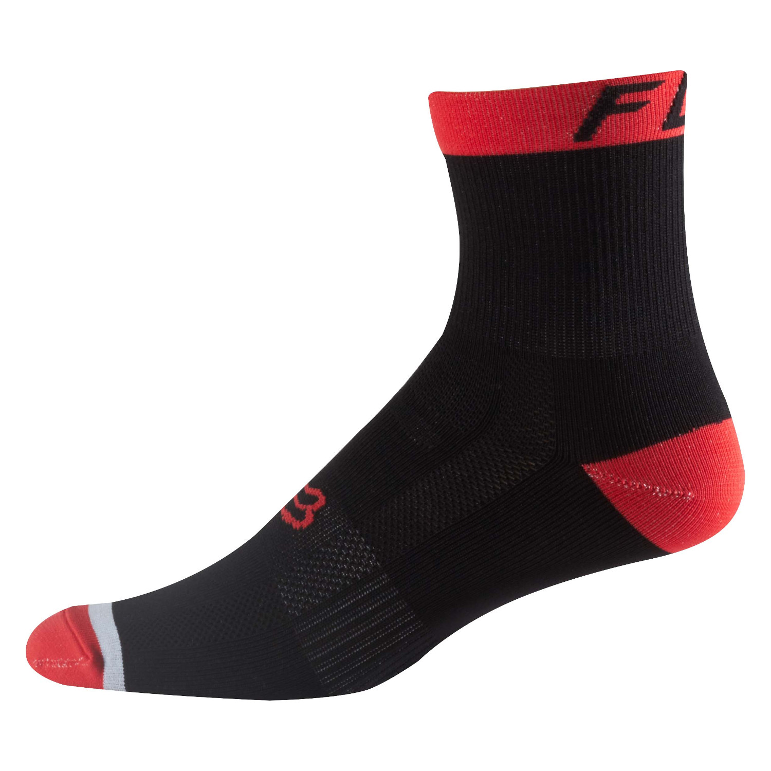 Fox Calze 6 Inch Trail Logo - Flame Red