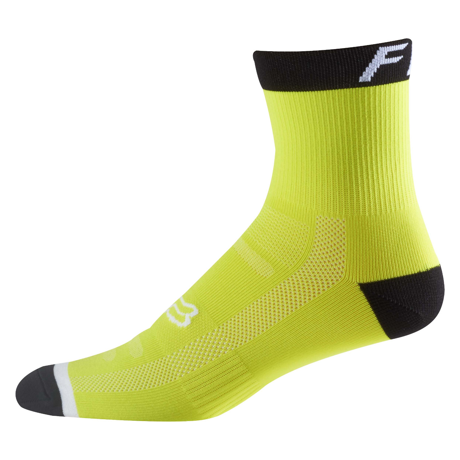 Fox Socks 6 Inch Trail Logo - Flo Yellow