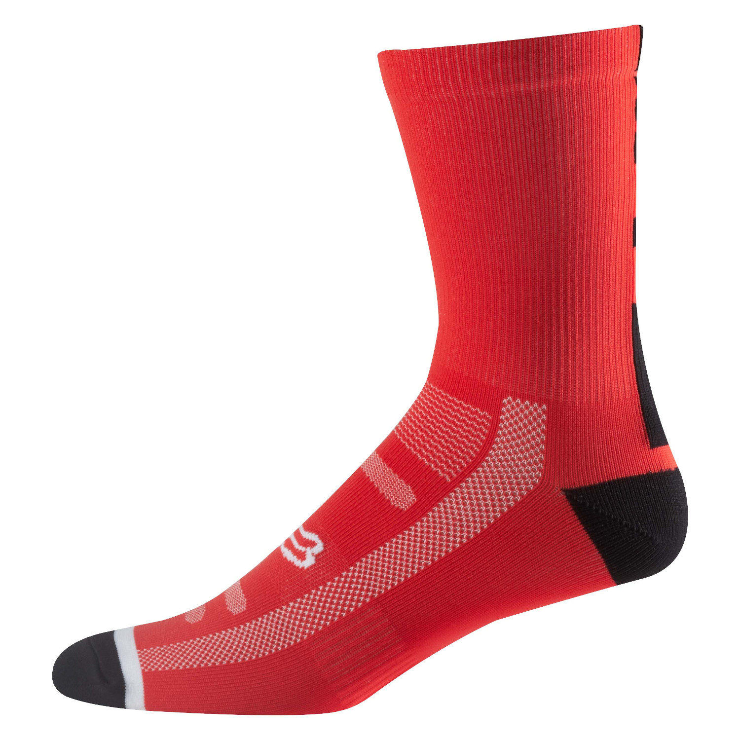 Fox Calze 8 Inch Trail Logo - Flame Red