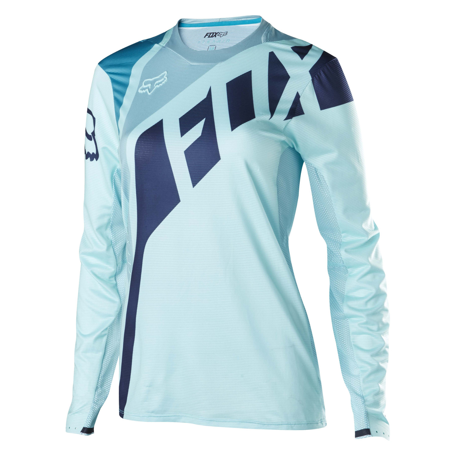 Fox Girls Downhill-Jersey Flexair Seca - Ice Blau