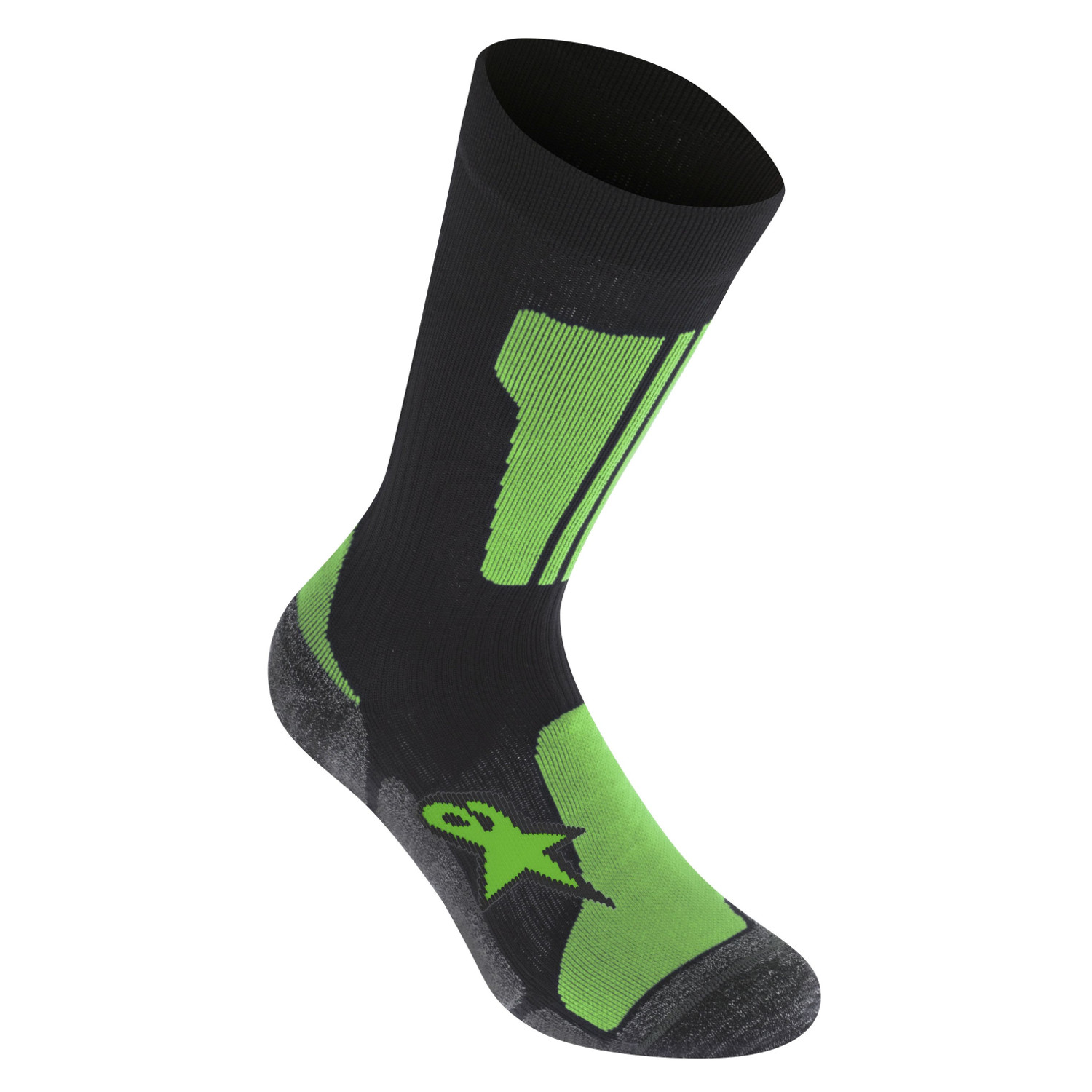 Alpinestars Socks Crew Black/Bright Green