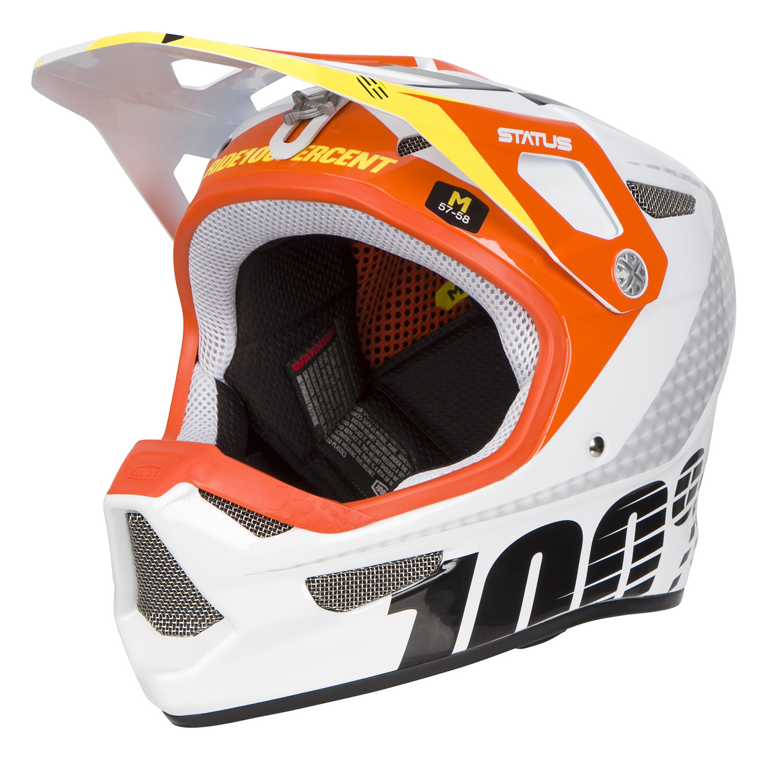 100% Downhill MTB Helmet Status D-Day - White