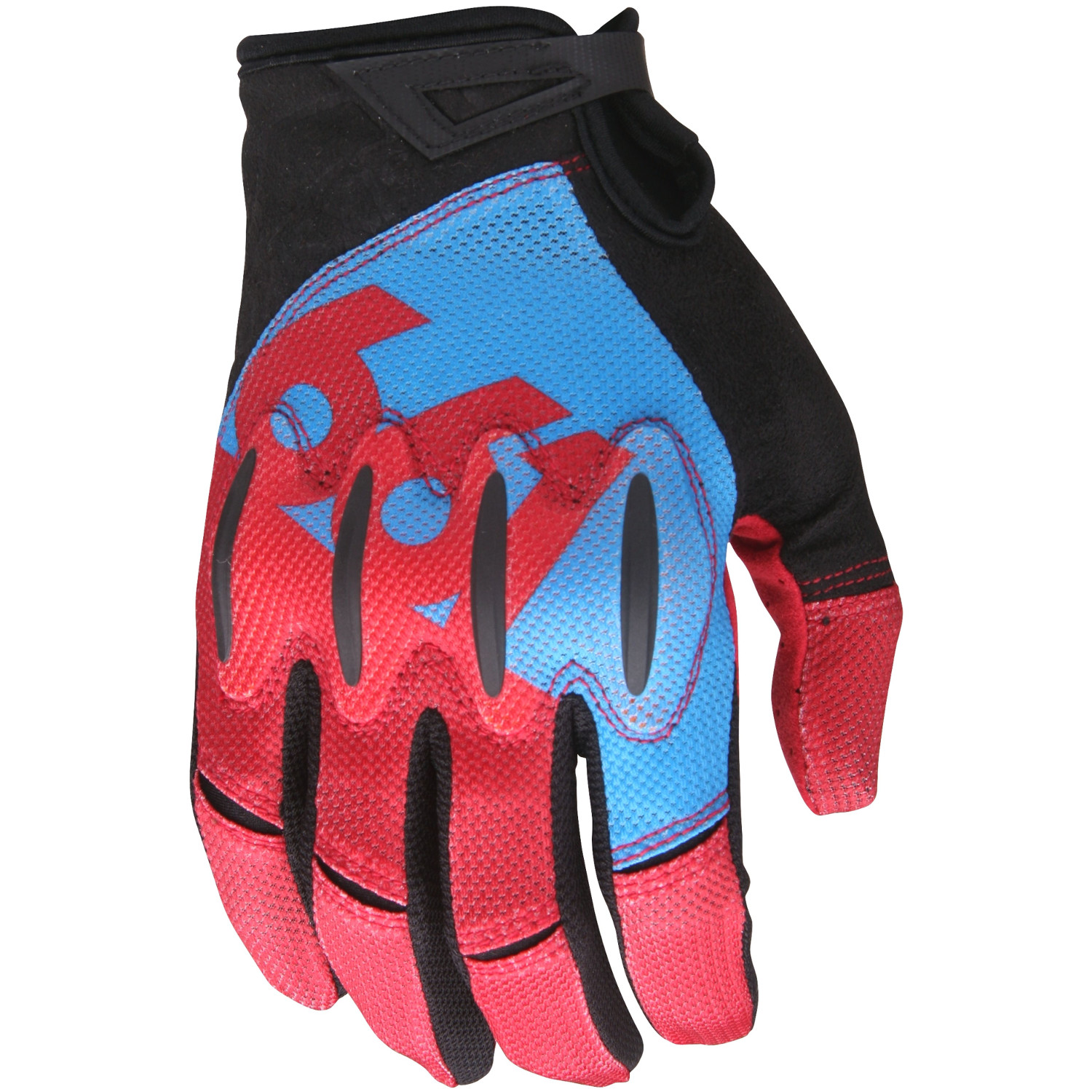 SixSixOne Bike-Handschuhe Evo II Blau/Rot
