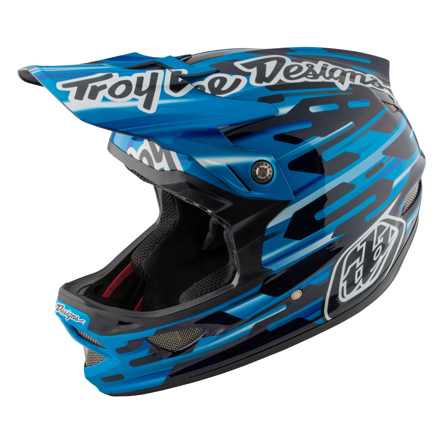 Troy Lee Designs Casque VTT Downhill D3 Carbon Code Blue