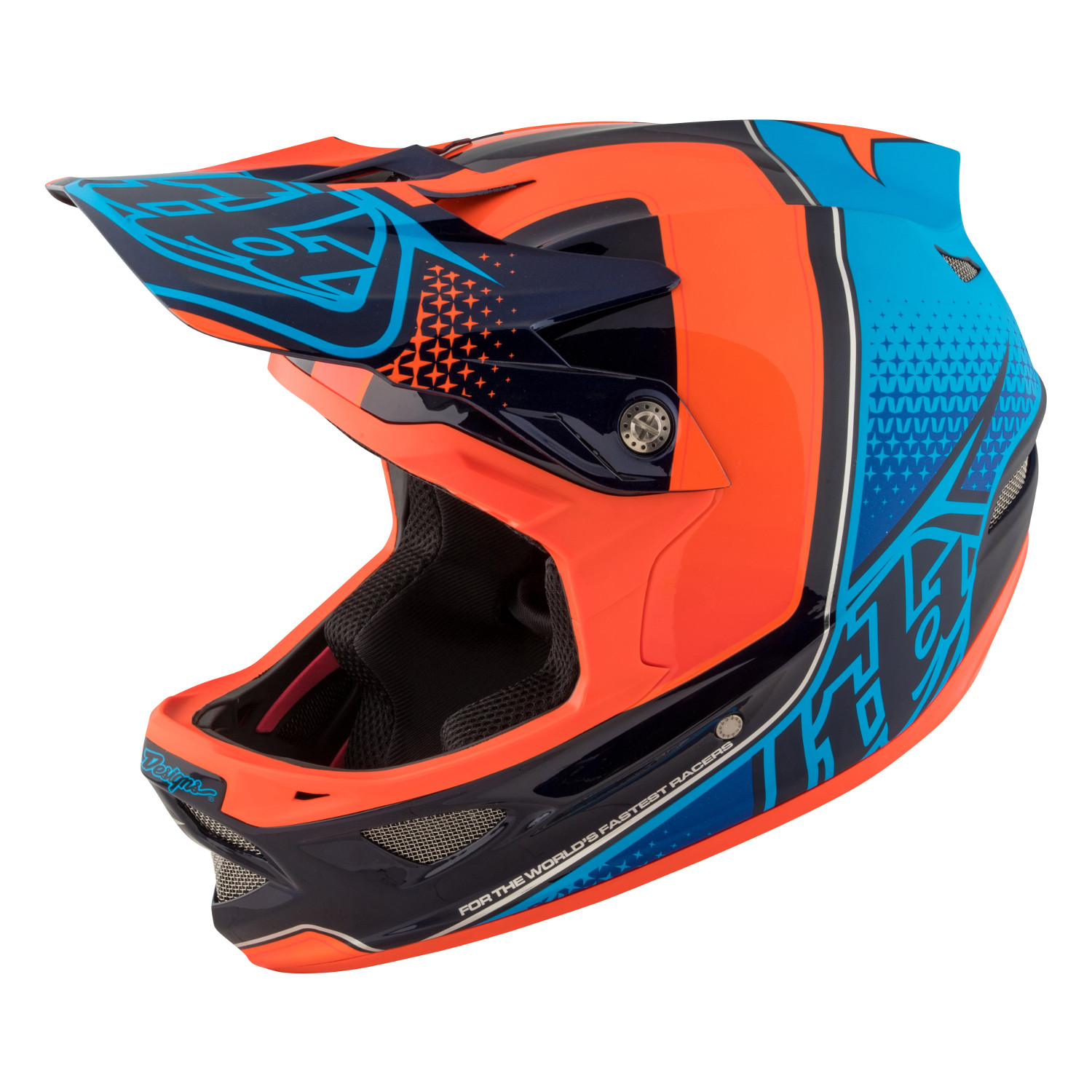 Troy Lee Designs Downhill-MTB Helmet D3 Carbon Starburst Orange