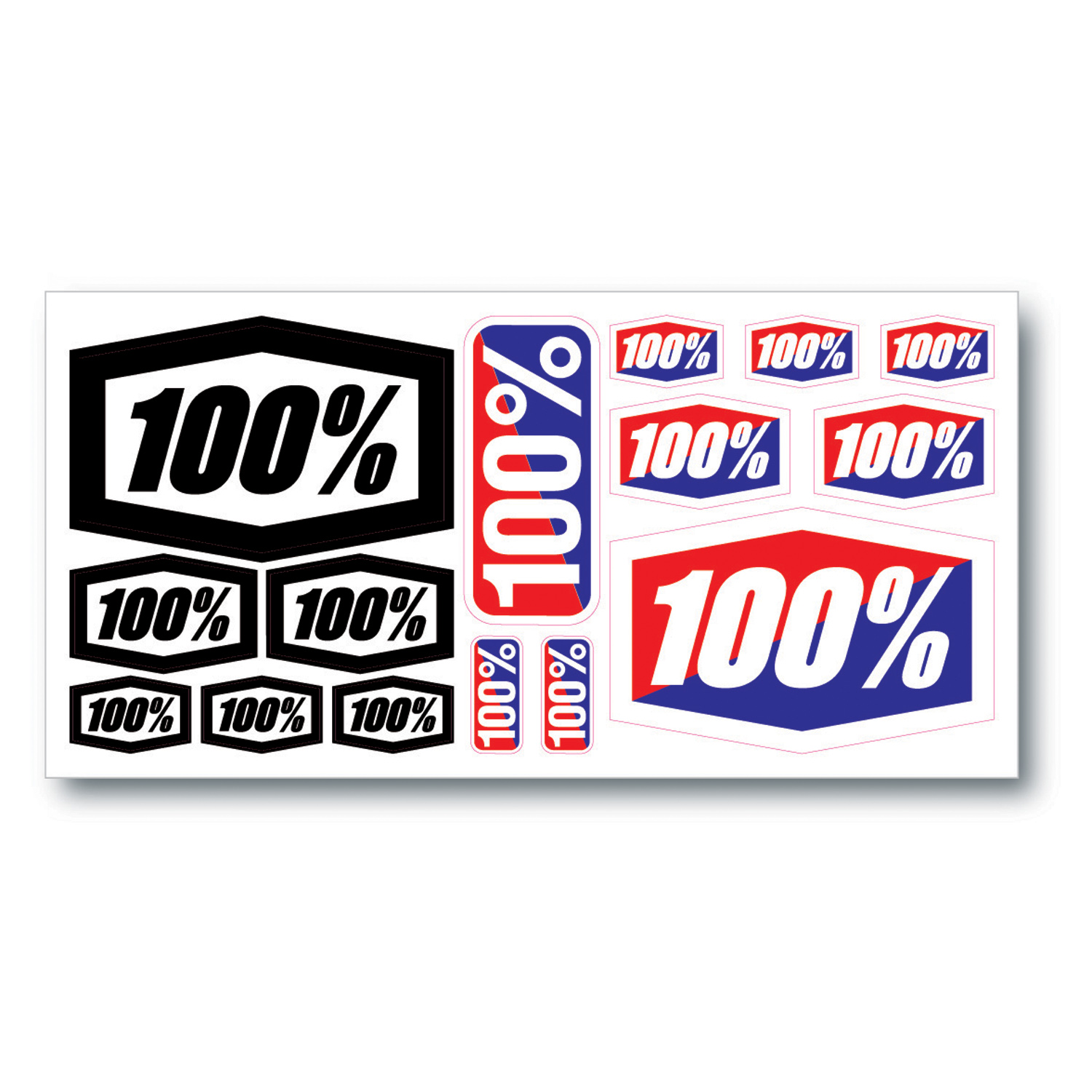 100% Sticker Kit Decal 20 x 10 cm