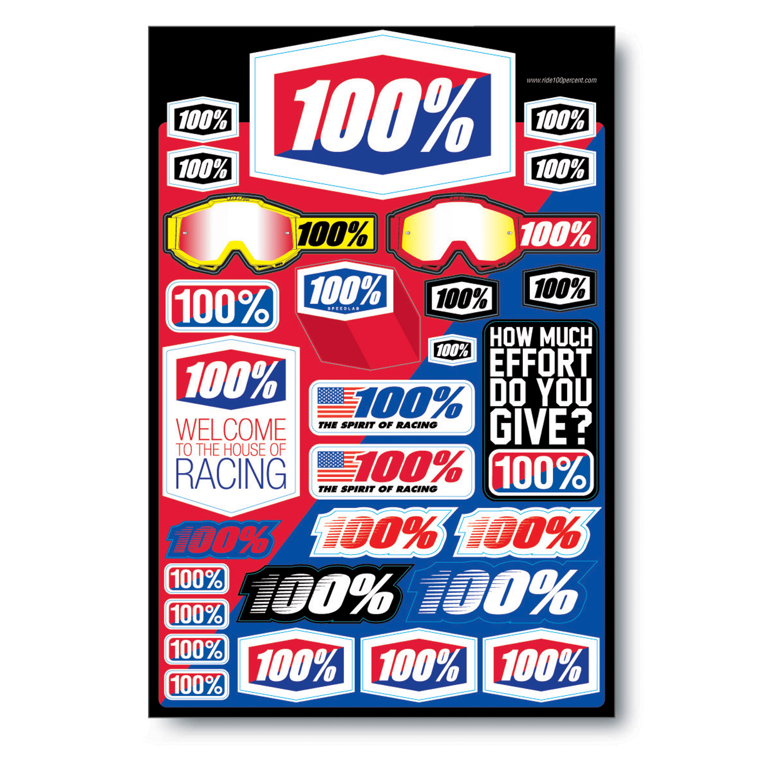 100% Sticker Kit Decal 30 x 45 cm