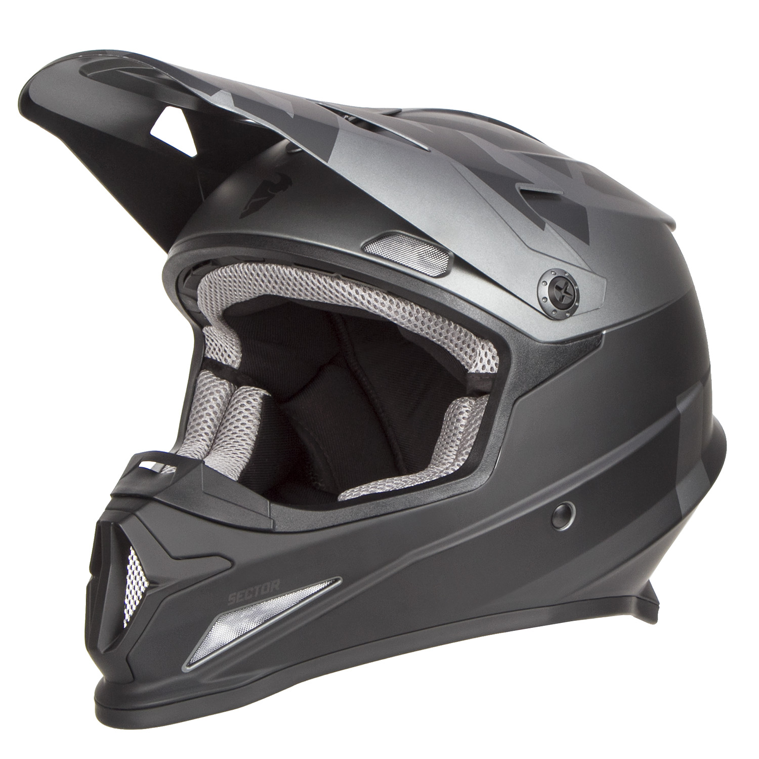 Thor Motocross-Helm Sector Level - Schwarz/Grau
