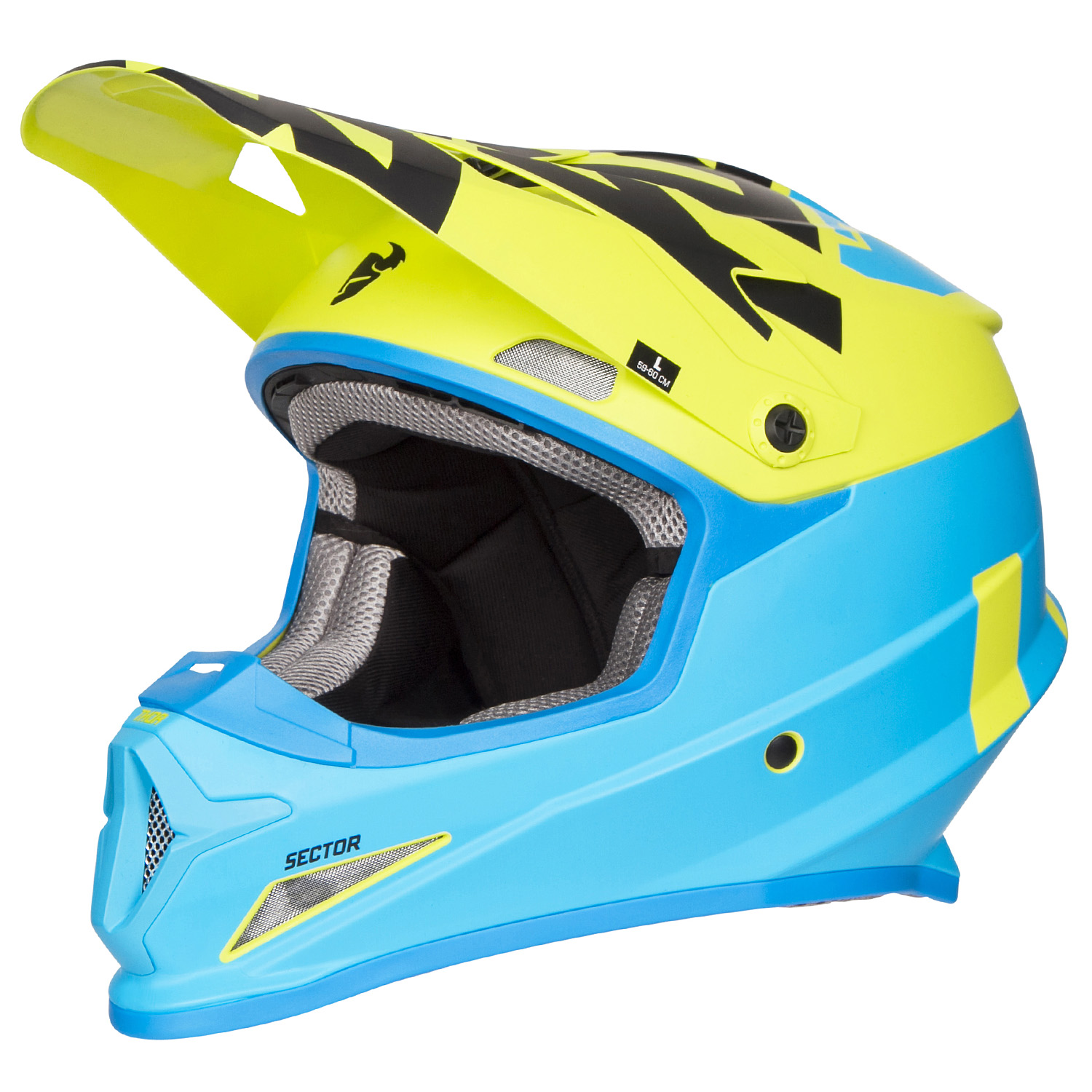 Thor Casque MX Sector Level - Blue/Lime