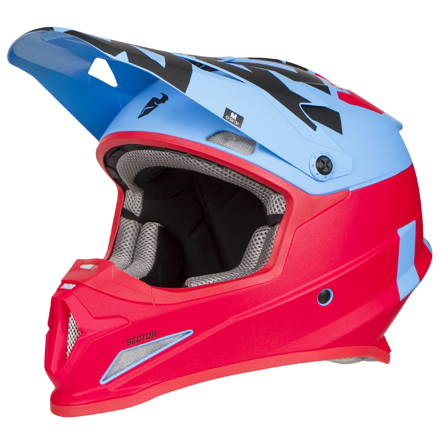 Thor Motocross-Helm Sector Level - Blau/Rot